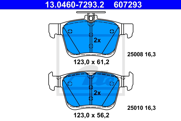 ATE Bremsensatz, Scheibenbremse sg00000czh Hinterachse belüftet 312mm 25mm für VAG SEAT SKODA