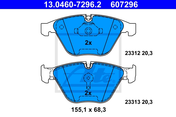 ATE Bremsensatz, Scheibenbremse sg00000d0d Hinterachse belüftet 324mm 30mm für BMW