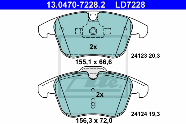 ATE Bremsensatz, Scheibenbremse sg00000d12 Vorderachse Voll 300mm 11mm für FORD VOLVO LAND ROVER