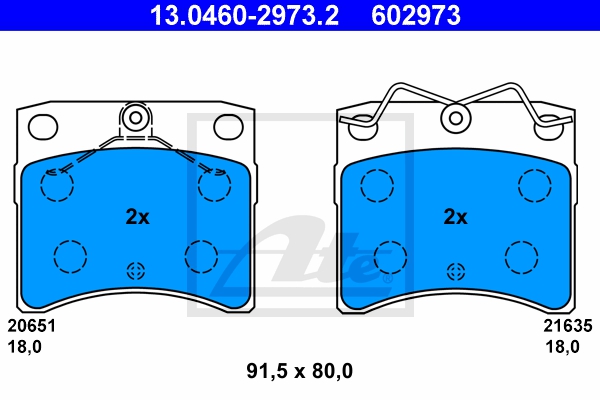 ATE Bremsensatz, Scheibenbremse sg00000d1f Hinterachse Voll 294mm 13mm für FORD VAG SEAT