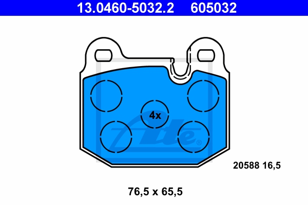 ATE Bremsensatz, Scheibenbremse sg00000d4h Hinterachse Voll 258mm 22mm für BMW STEYR