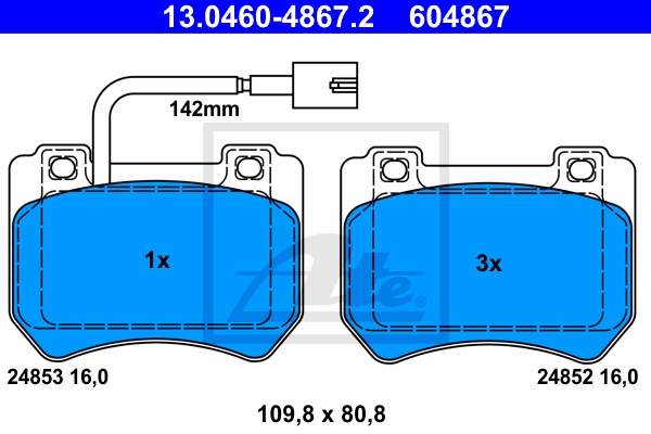ATE Bremsensatz, Scheibenbremse sg00000d4y Vorderachse belüftet 292mm 28mm für FIAT