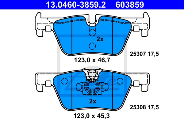 ATE Bremsensatz, Scheibenbremse sg00000d5x Hinterachse belüftet 300mm 24mm für BMW