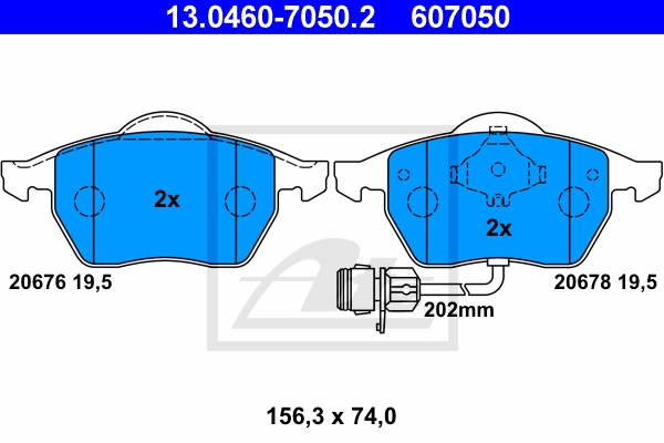ATE Bremsensatz, Scheibenbremse sg00000d73 Vorderachse Voll 245mm 10mm für VAG SKODA