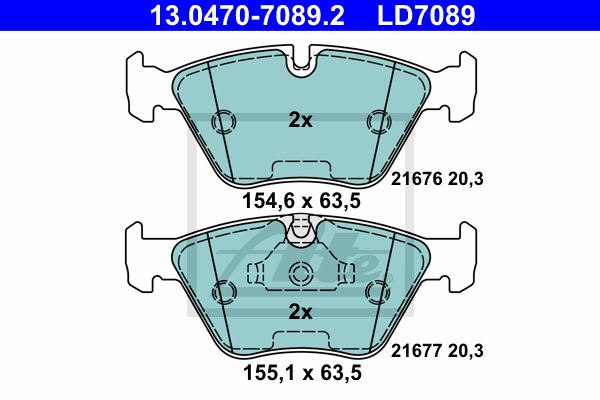 ATE Bremsensatz, Scheibenbremse sg00000d7q Hinterachse belüftet 296mm 22mm für BMW