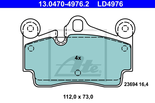 ATE Bremsensatz, Scheibenbremse sg00000d8a rechts belüftet 330mm 32mm für PORSCHE VAG