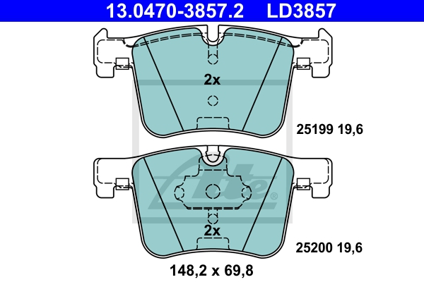 ATE Bremsensatz, Scheibenbremse sg00000d8i Vorderachse belüftet 328mm 28mm für BMW