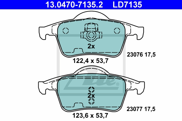 ATE Bremsensatz, Scheibenbremse sg00000dal Vorderachse Voll 288mm 28mm für VOLVO