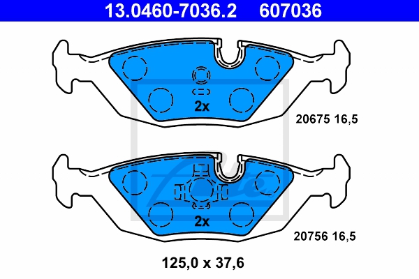 ATE Bremsensatz, Scheibenbremse sg00000dlu Vorderachse Voll 260mm 22mm für BMW