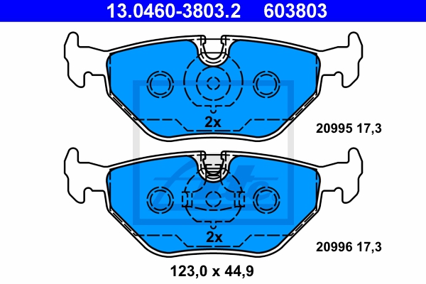 ATE Bremsensatz, Scheibenbremse sg00000dm4 Vorderachse Voll 300mm 10mm für BMW