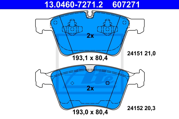 ATE Bremsensatz, Scheibenbremse sg00000dq3 Hinterachse belüftet 375mm 32mm für MERCEDES-BENZ