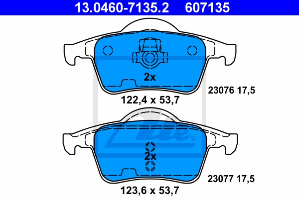 ATE Bremsensatz, Scheibenbremse sg00000dsg Hinterachse Voll 285mm 11mm für VOLVO