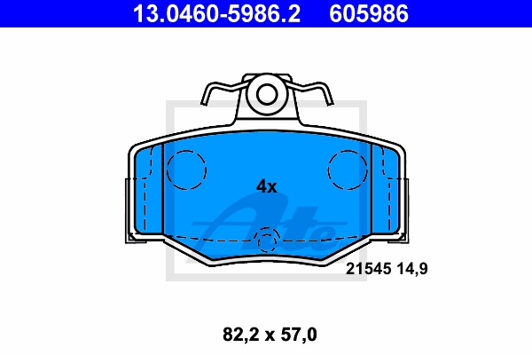 ATE Bremsensatz, Scheibenbremse sg00000dwd Hinterachse Voll 278mm 10mm für NISSAN HONDA MG
