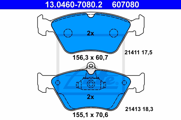 ATE Bremsensatz, Scheibenbremse sg00000dzm Hinterachse Voll 286mm 24mm für VAUXHALL OPEL SAAB