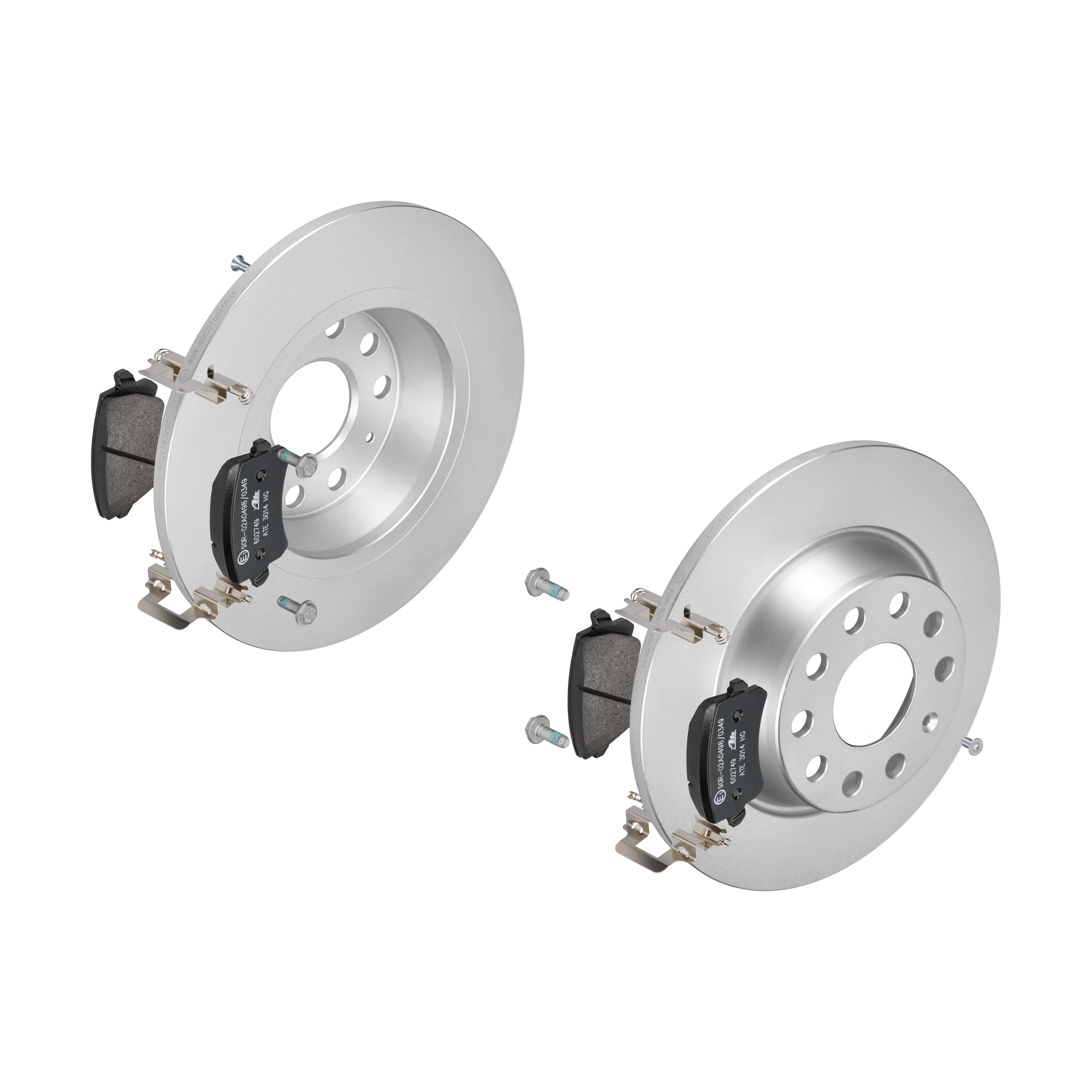 ATE Bremsensatz, Scheibenbremse ijzjsg6bf8 Hinterachse Voll 282mm 12mm für SKODA VAG SEAT