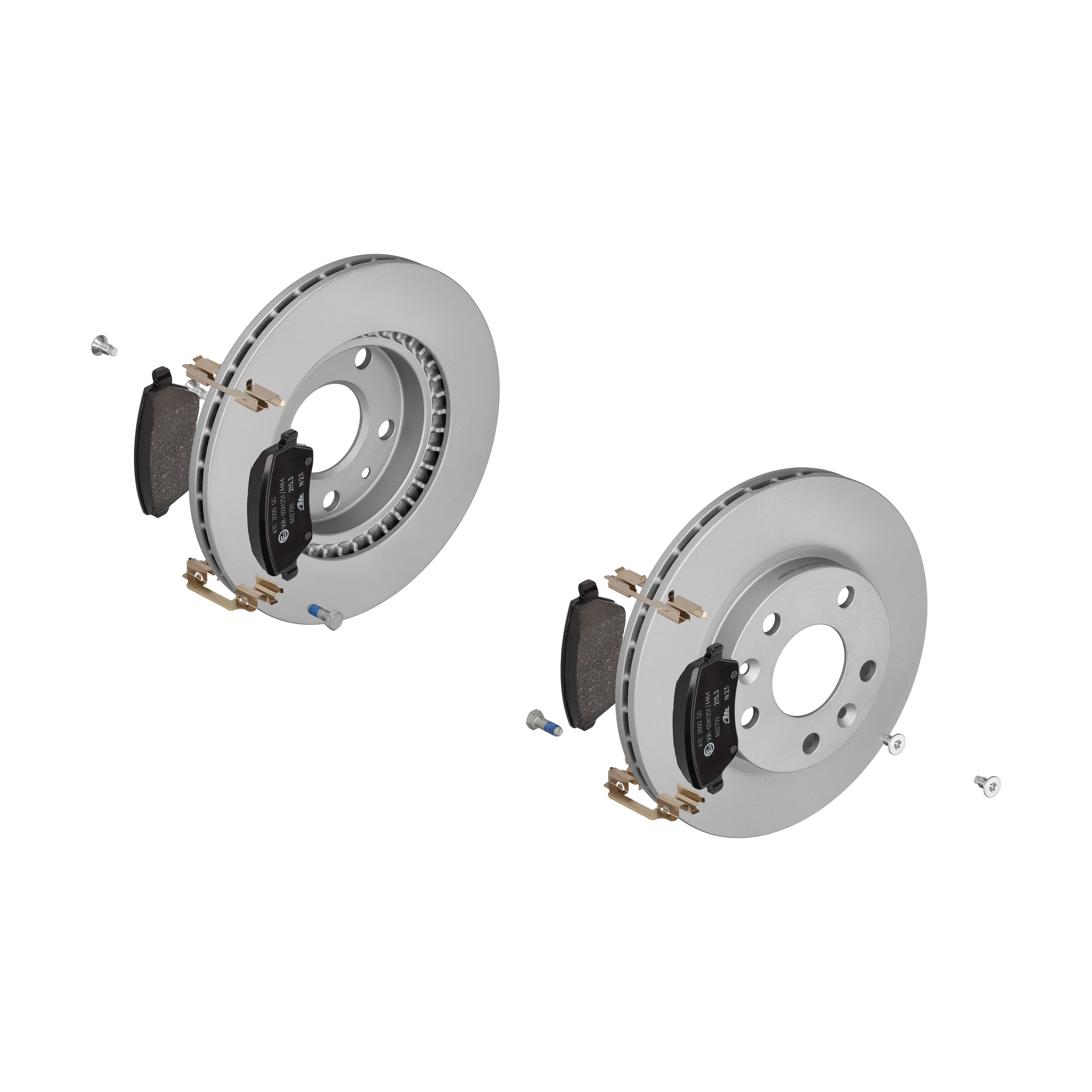 ATE Bremsensatz, Scheibenbremse ijf141bk11 Vorderachse belüftet 269mm 22mm für MERCEDES-BENZ DACIA LADA RENAULT NISSAN