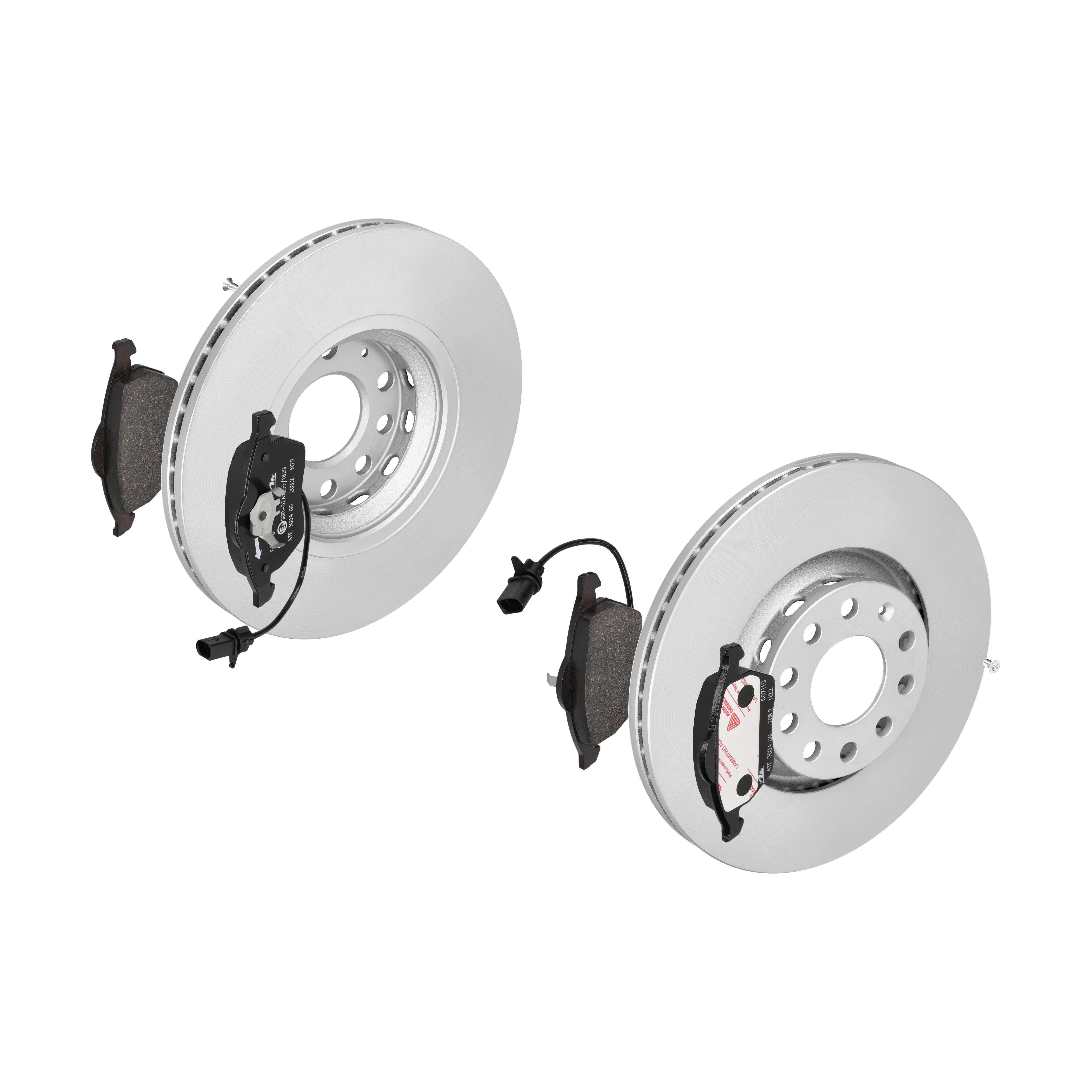 ATE Bremsensatz, Scheibenbremse ijf141bcq3 Vorderachse belüftet 312mm 25mm für VAG SKODA