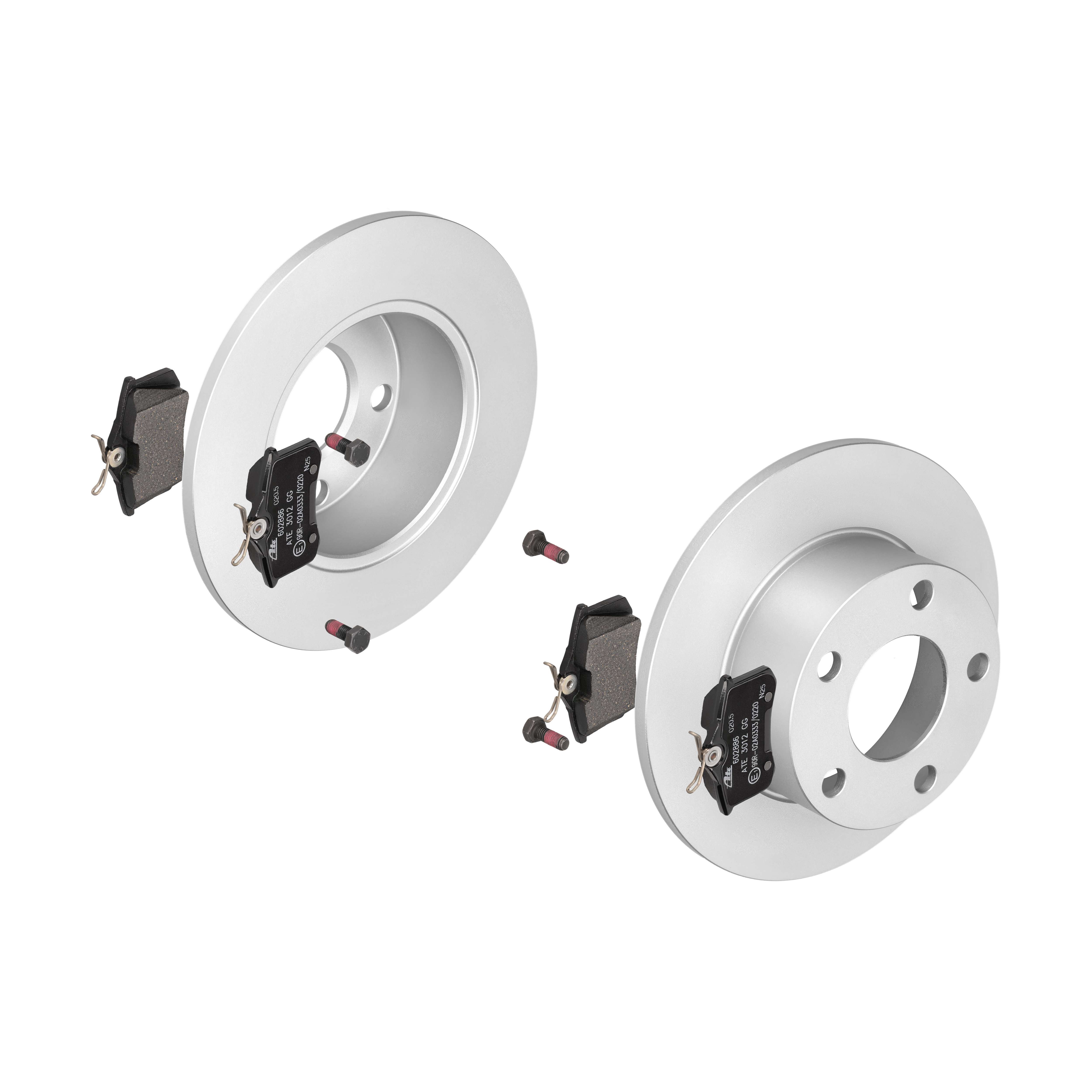 ATE Bremsensatz, Scheibenbremse ijf141exl5 Hinterachse Voll 245mm 10mm für VAG SKODA