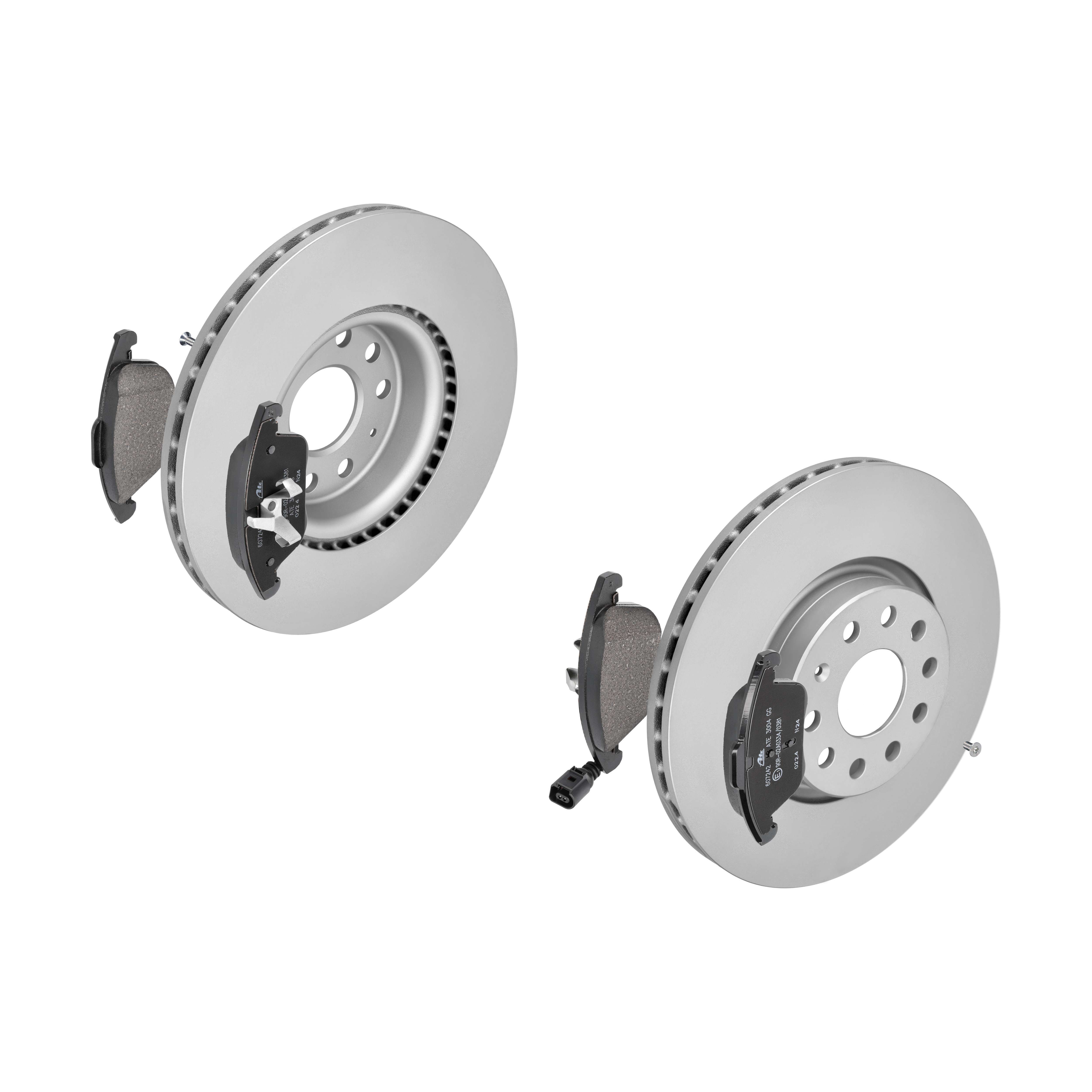ATE Bremsensatz, Scheibenbremse ijf141c2z3 Vorderachse belüftet 312mm 25mm für VAG SEAT SKODA