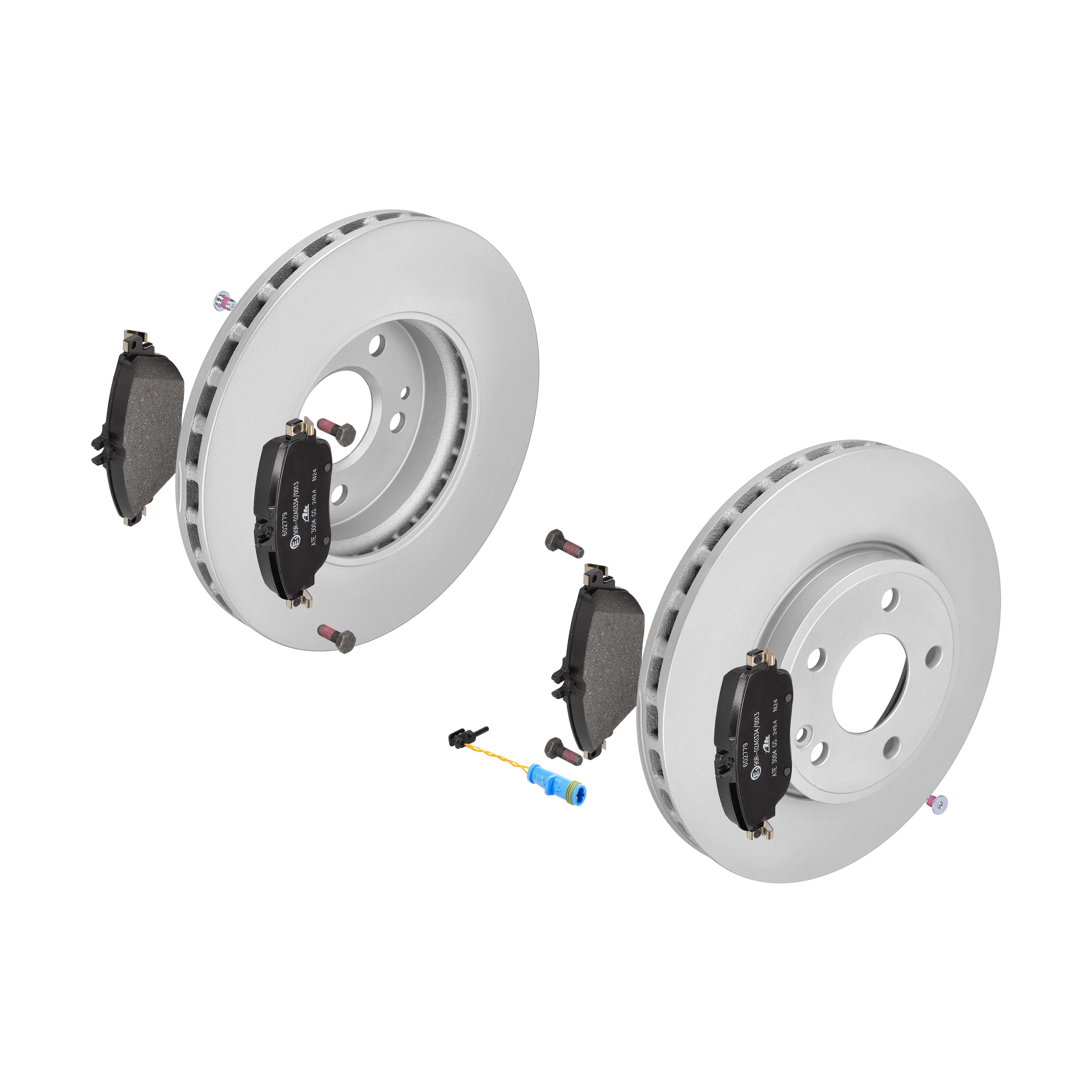 ATE Bremsensatz, Scheibenbremse ijf1416h74 Vorderachse belüftet 295mm 28mm für MERCEDES-BENZ
