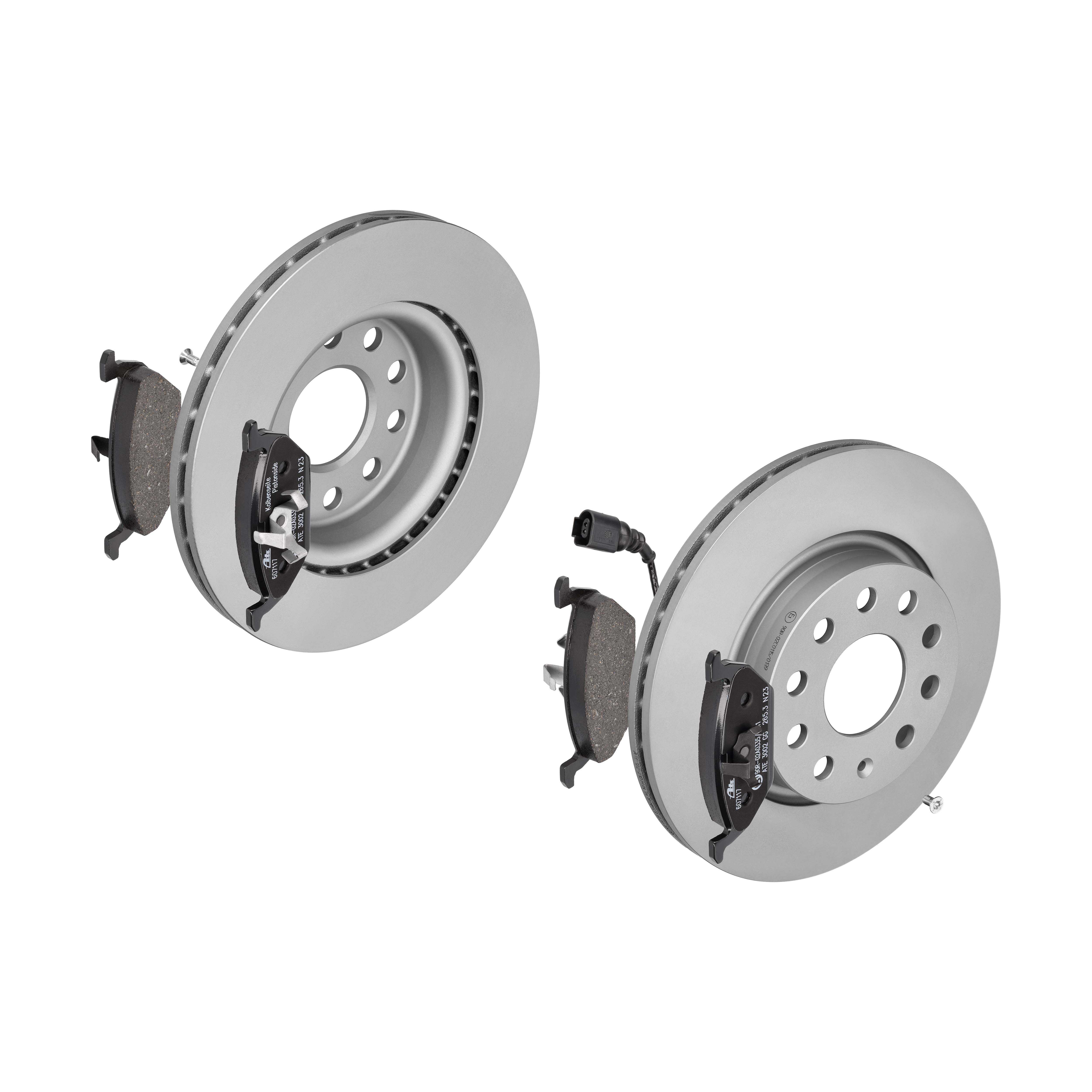 ATE Bremsensatz, Scheibenbremse ijf141cb09 Vorderachse belüftet 280mm 22mm für VAG SEAT SKODA