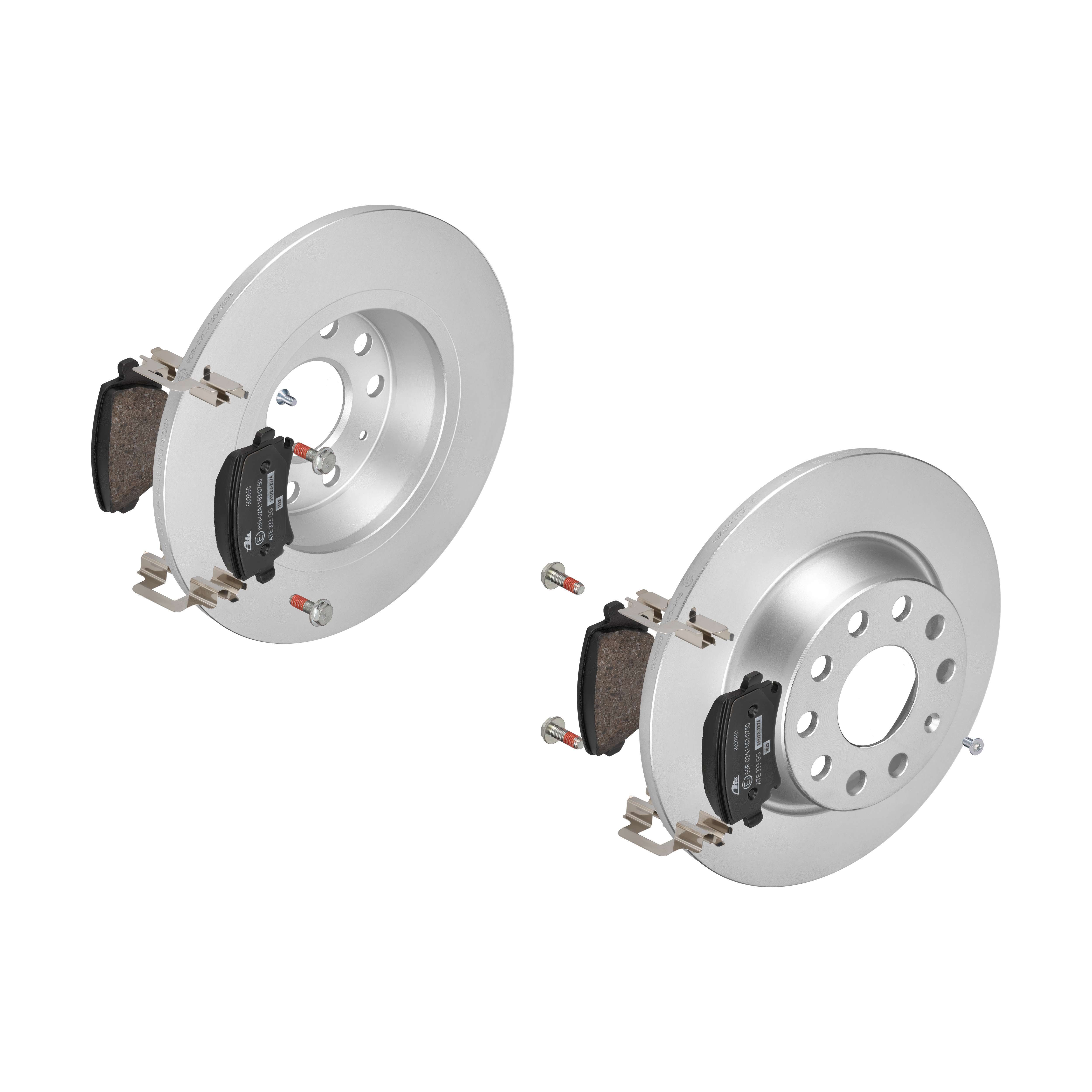 ATE Bremsensatz, Scheibenbremse ijf141dp91 Hinterachse Voll 282mm 12mm für VAG SKODA SEAT