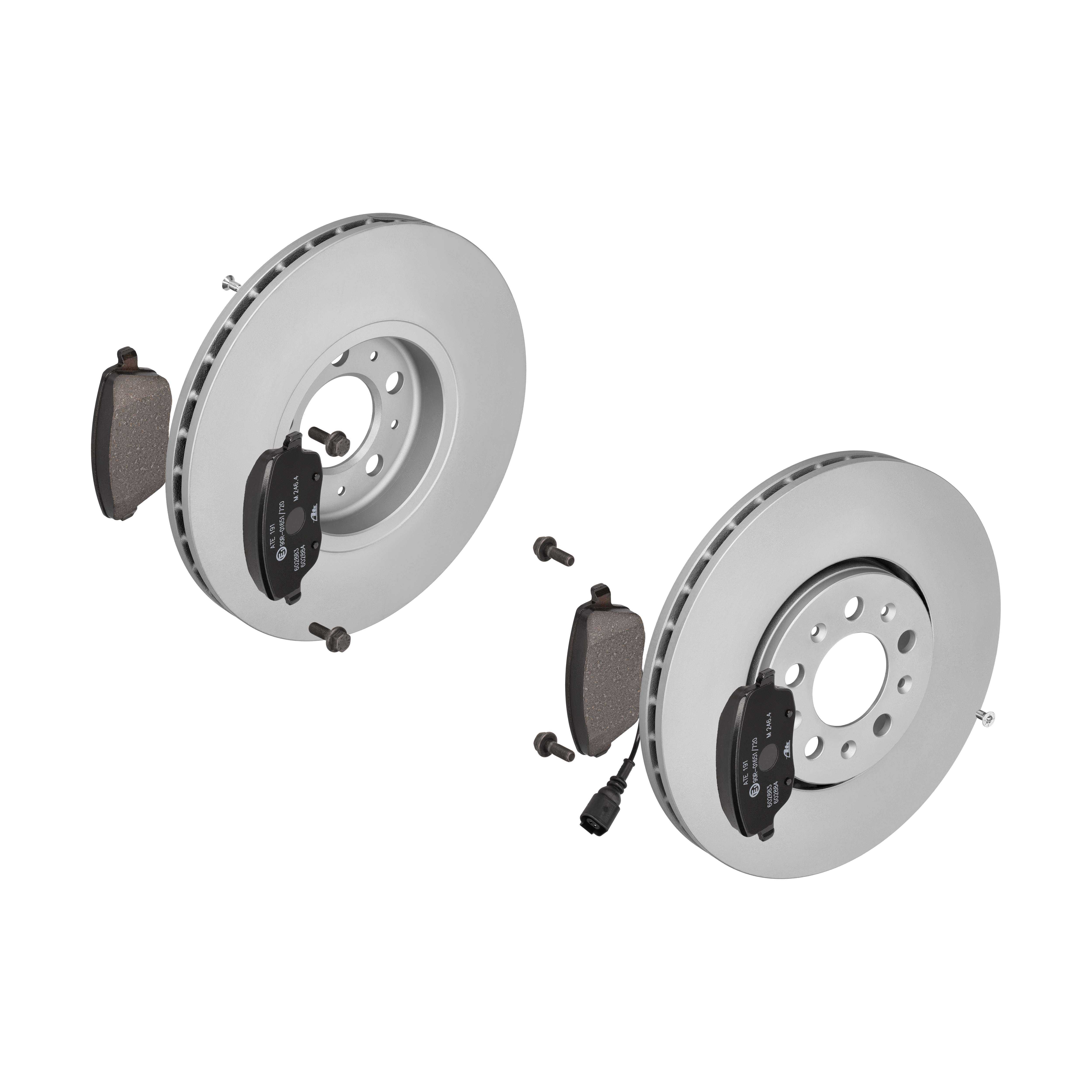 ATE Bremsensatz, Scheibenbremse ijf1415418 Vorderachse belüftet 288mm 25mm für VAG SEAT SKODA