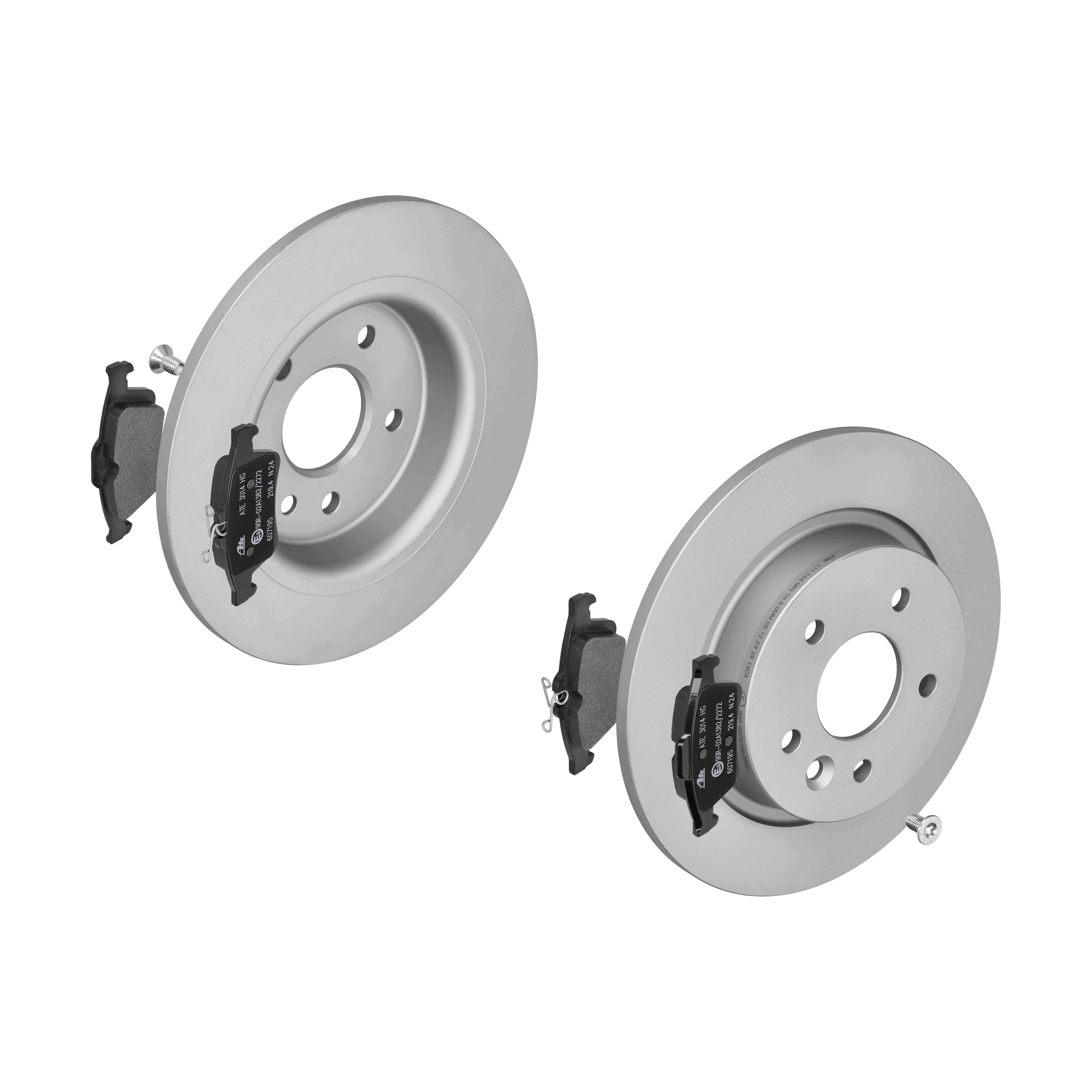 ATE Bremsensatz, Scheibenbremse ijf141h5c4 Hinterachse Voll 280mm 11mm für FORD OPEL VAUXHALL VOLVO GENERAL MOTORS MAZDA