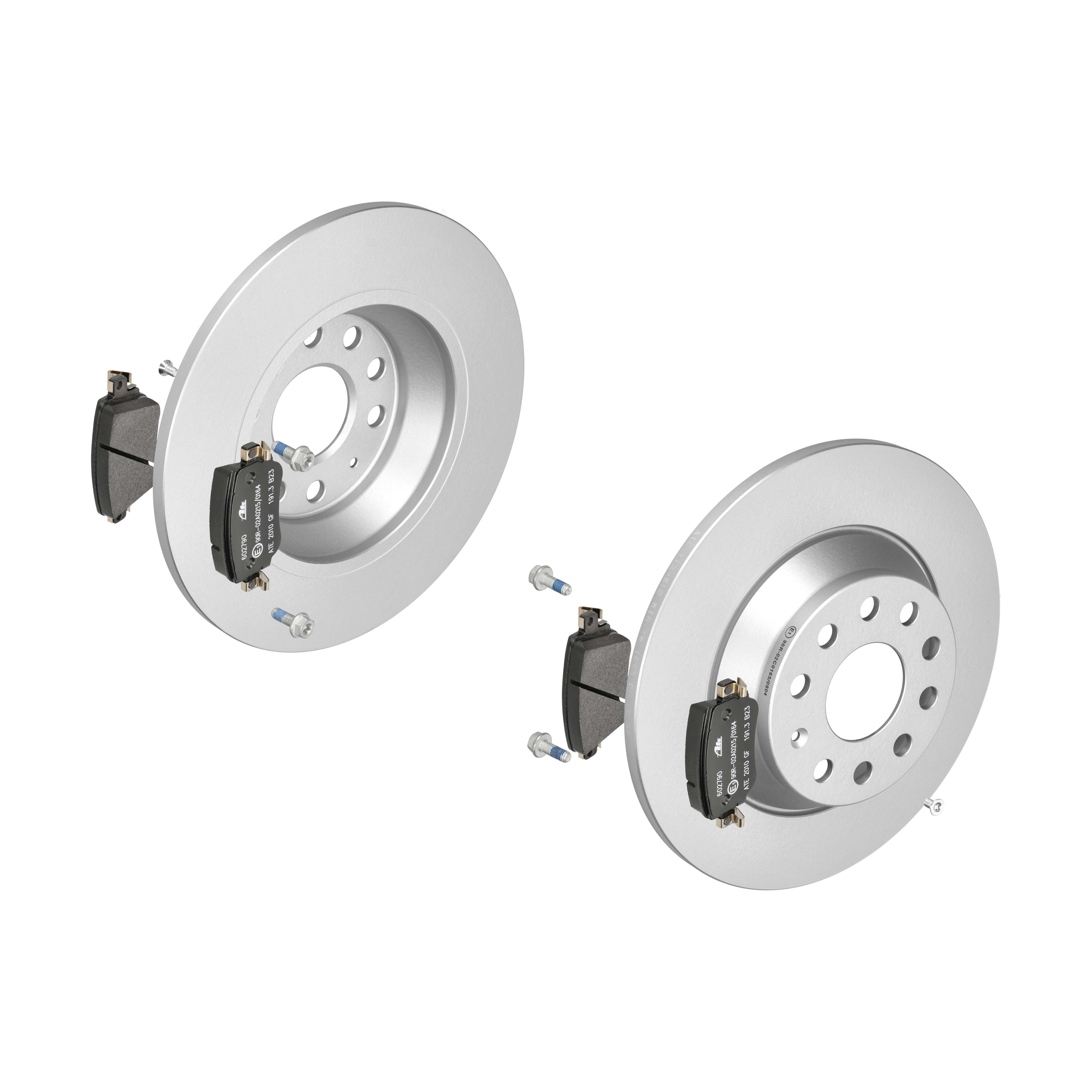 ATE Bremsensatz, Scheibenbremse ijf141go38 Hinterachse Voll 300mm 12mm für VAG SEAT