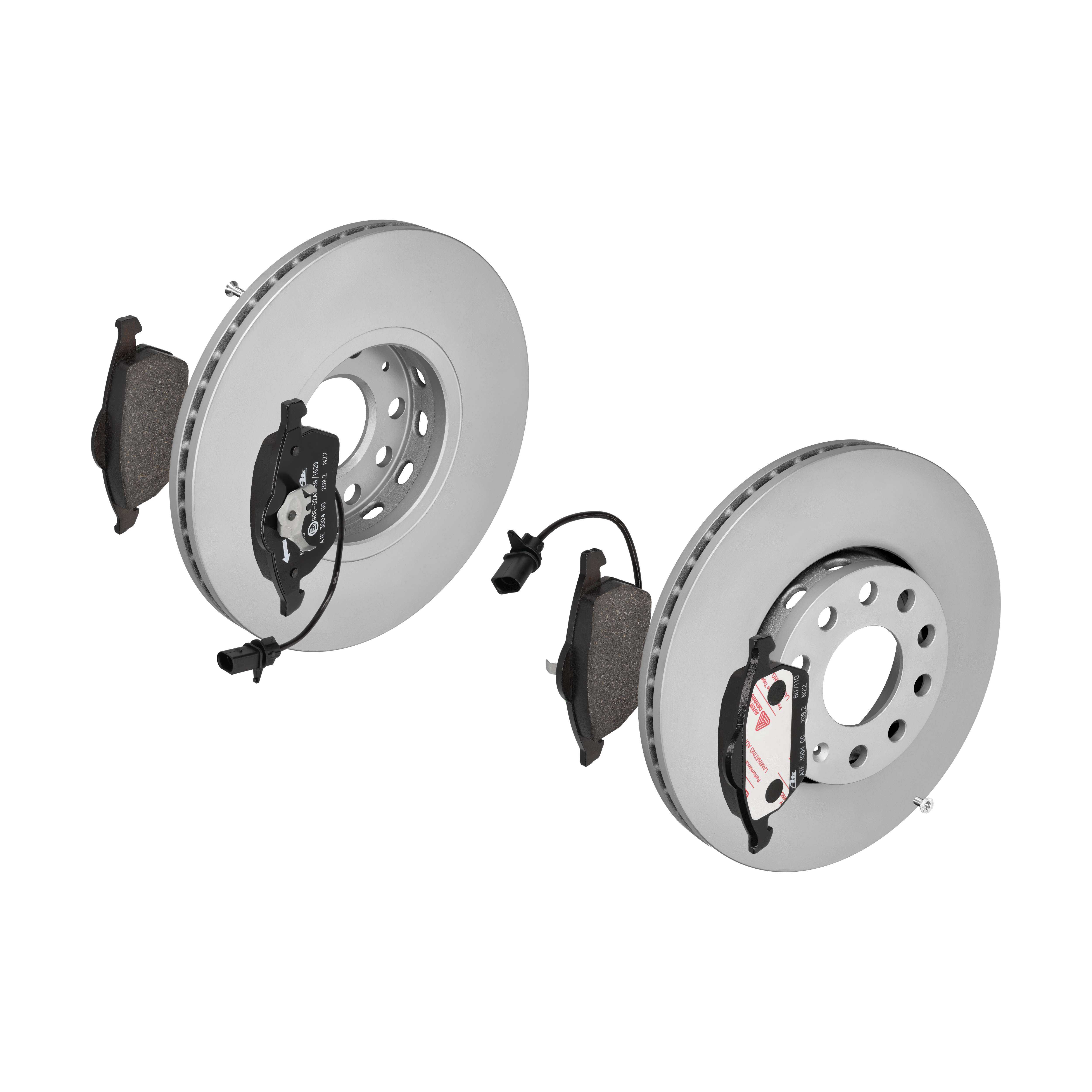 ATE Bremsensatz, Scheibenbremse ijf14161b0 Vorderachse belüftet 288mm 25mm für SEAT SKODA VAG