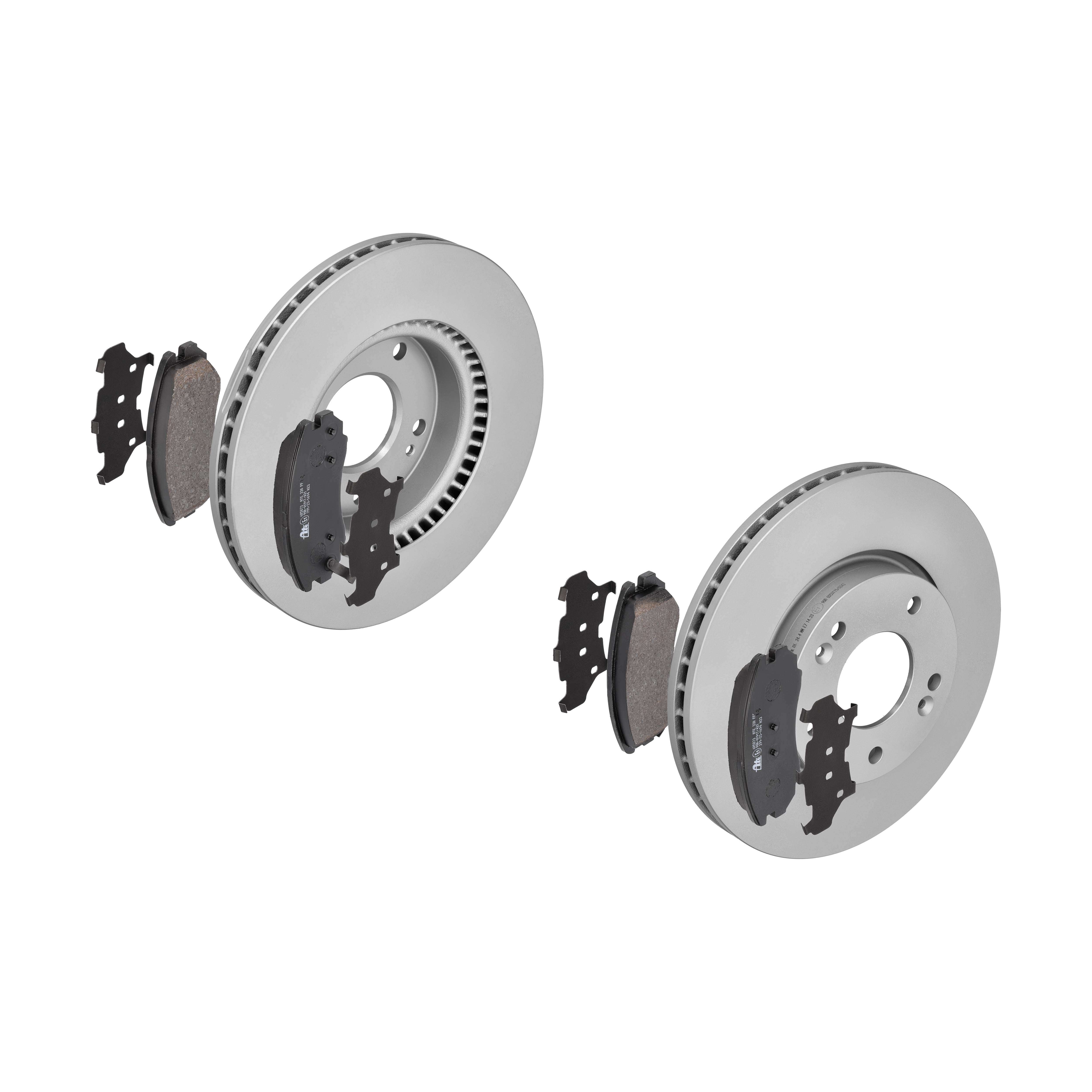 ATE Bremsensatz, Scheibenbremse ijf1414yj2 Vorderachse belüftet 280mm 26mm für HYUNDAI KIA