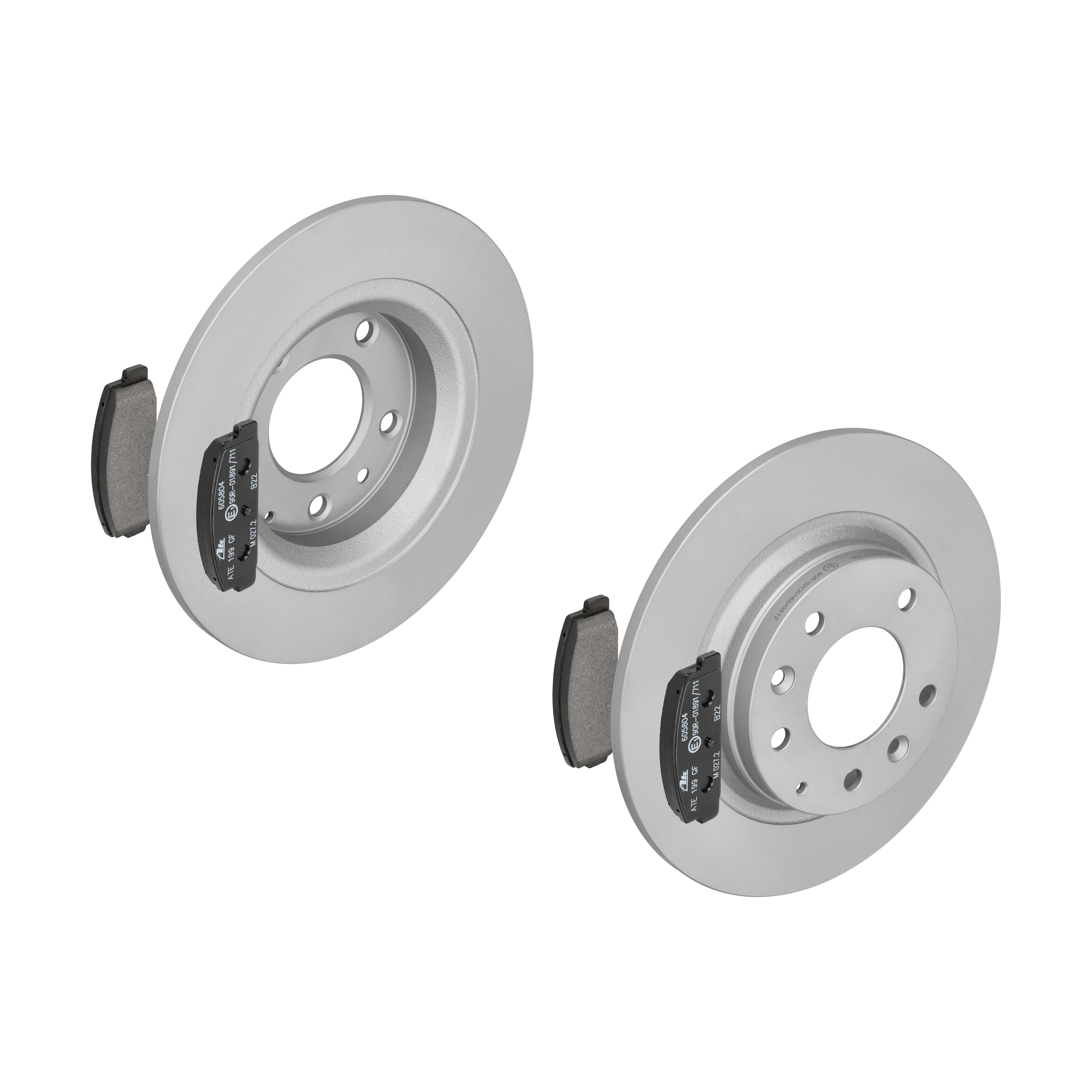 ATE Bremsensatz, Scheibenbremse ijf141gh62 Hinterachse Voll 280mm 10mm für MAZDA