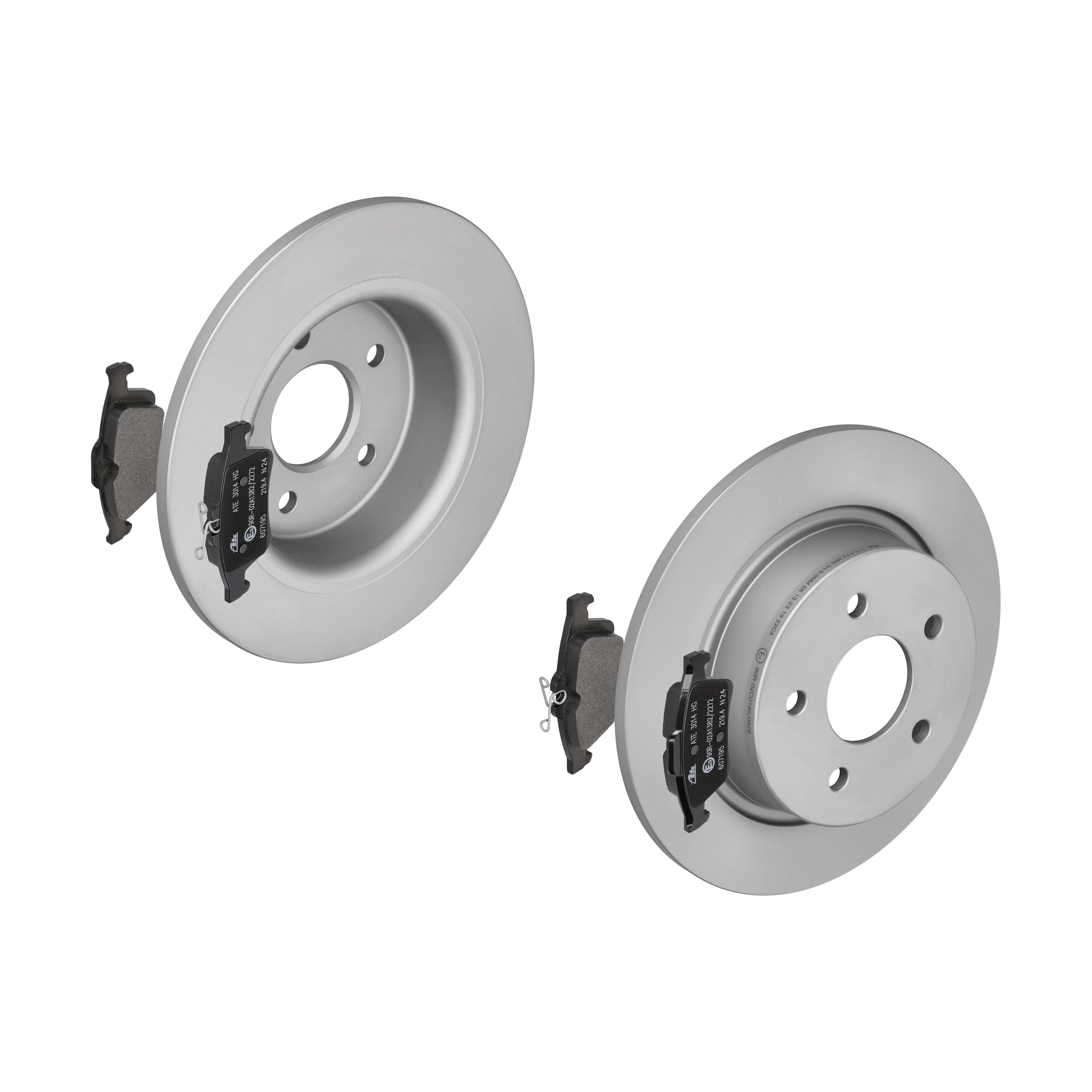 ATE Bremsensatz, Scheibenbremse ijf141h4a0 Hinterachse Voll 280mm 11mm für FORD OPEL VAUXHALL VOLVO GENERAL MOTORS MAZDA