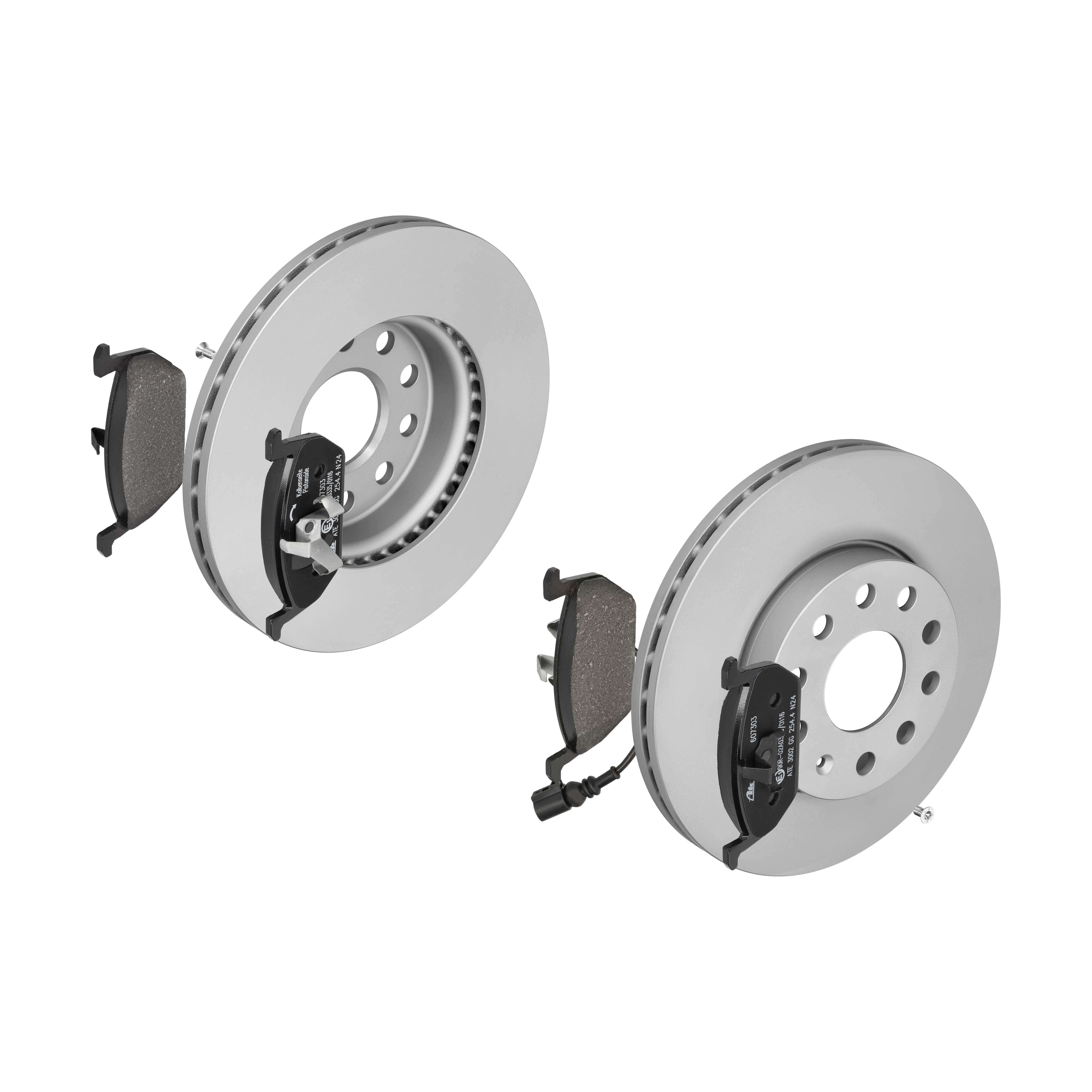 ATE Bremsensatz, Scheibenbremse ijf1416qy8 Vorderachse belüftet 276mm 24mm für SKODA SEAT