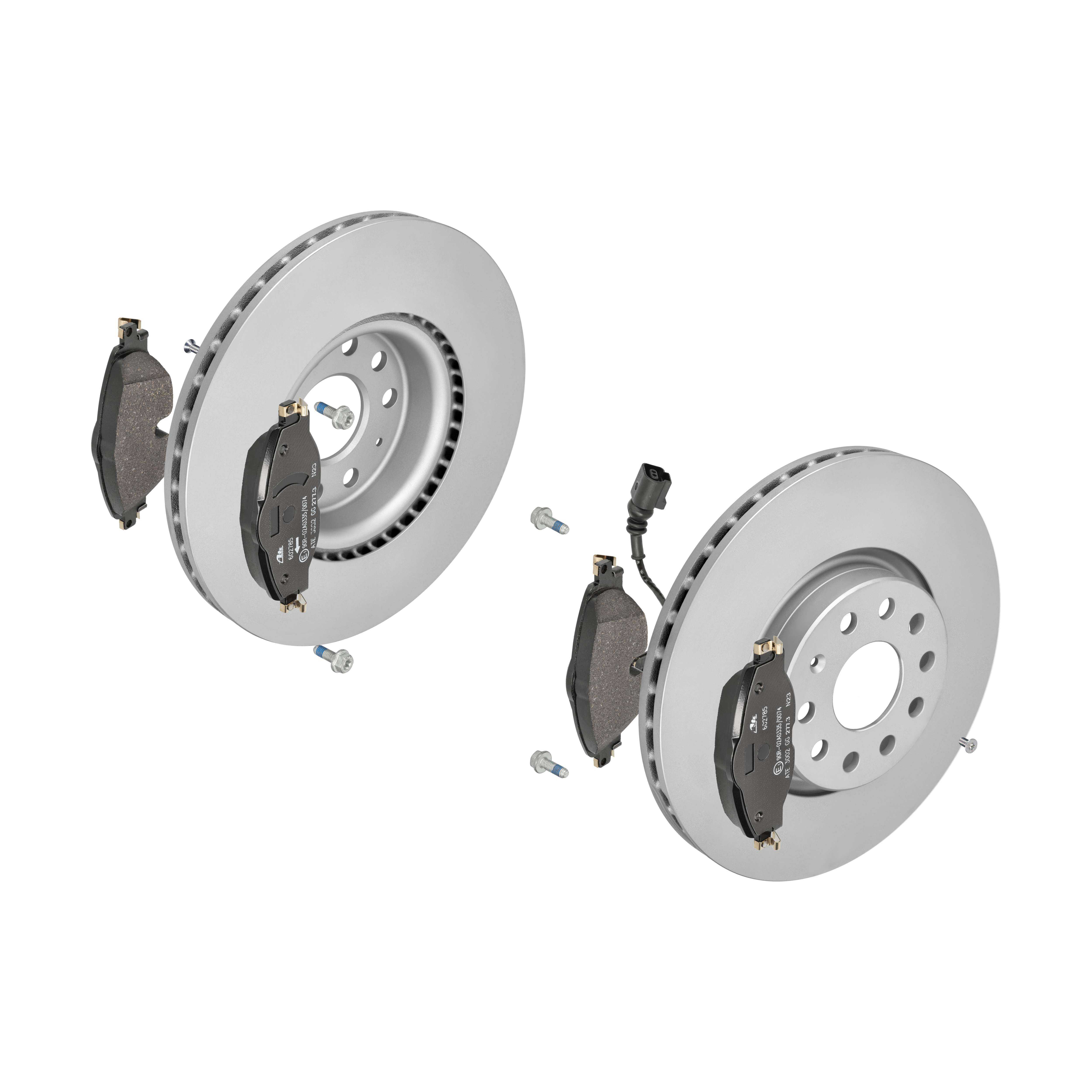ATE Bremsensatz, Scheibenbremse ijf14172d4 Vorderachse belüftet 312mm 25mm für SKODA VAG SEAT