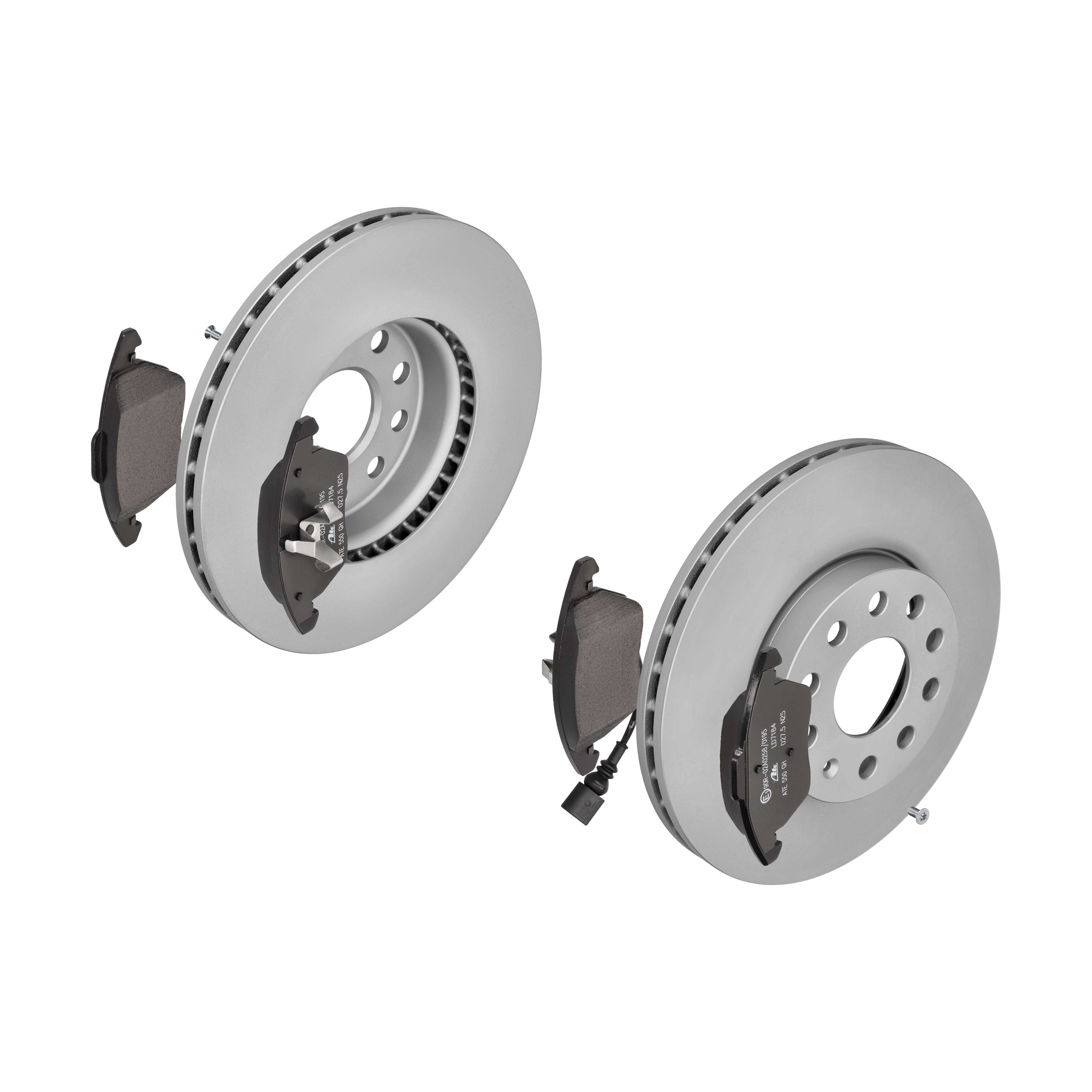 ATE Bremsensatz, Scheibenbremse ijzjsgh9j6 Vorderachse belüftet 288mm 25mm für SEAT SKODA VAG