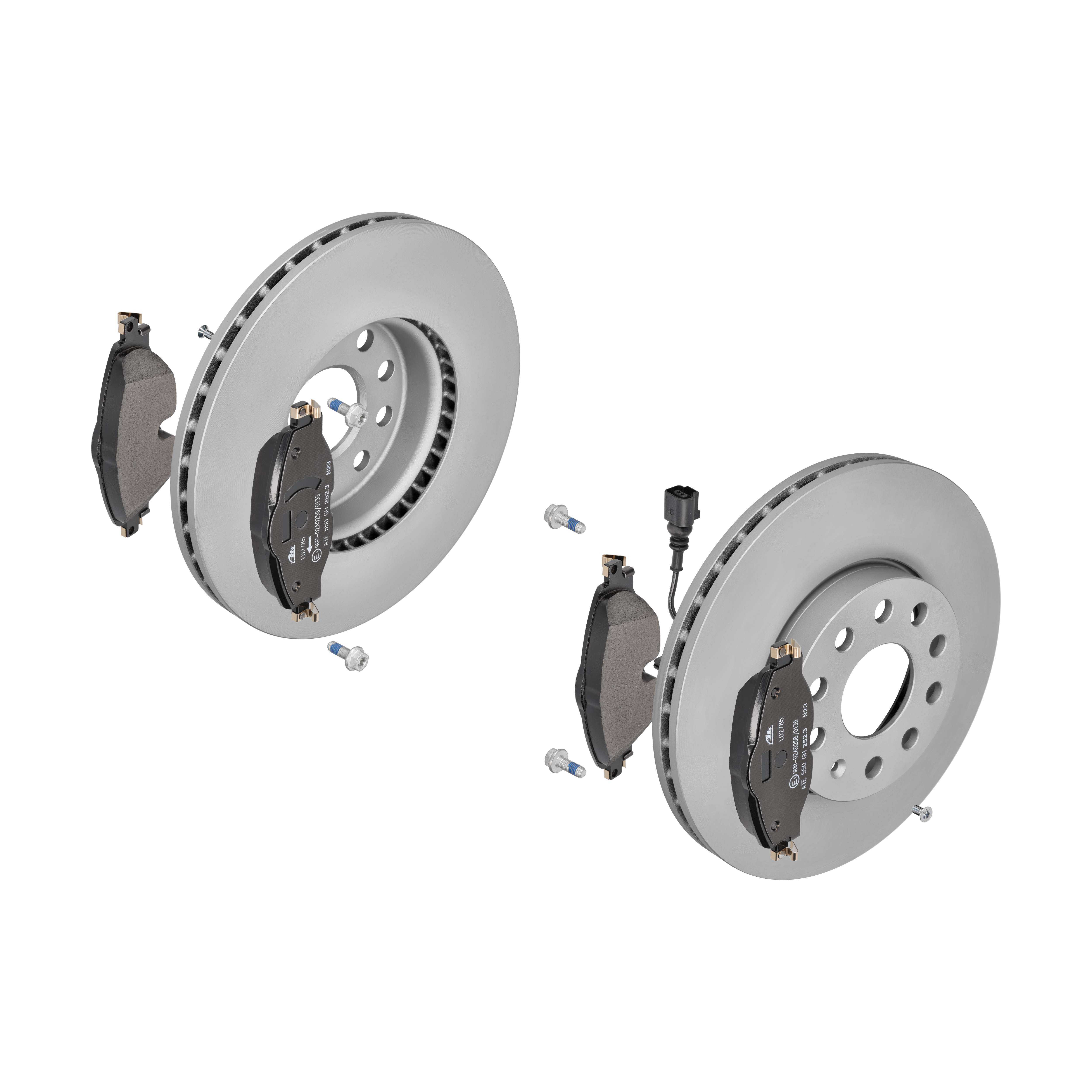 ATE Bremsensatz, Scheibenbremse ijzjsgjqh8 Vorderachse belüftet 288mm 25mm für VAG SEAT