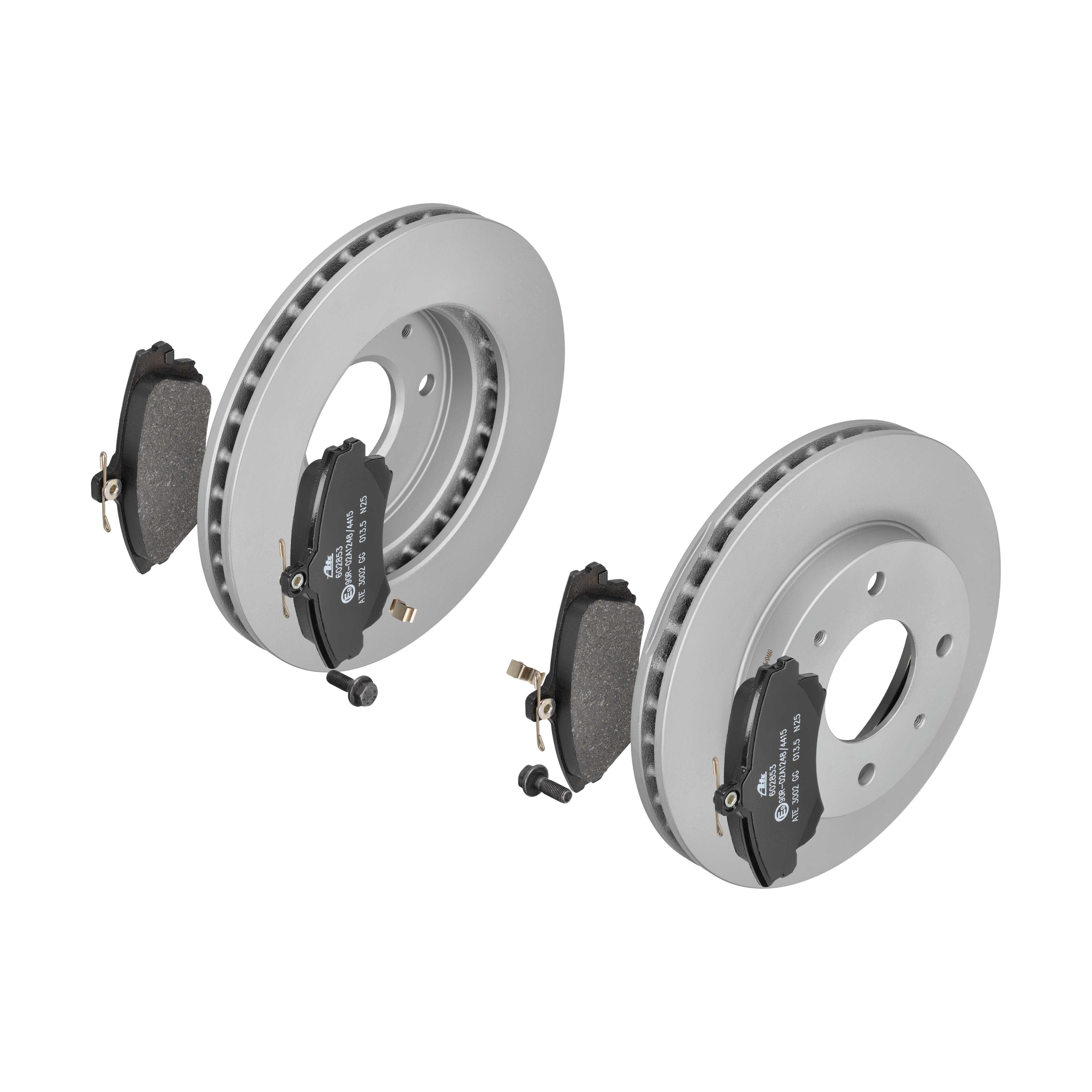 ATE Bremsensatz, Scheibenbremse ijf141bek5 Vorderachse belüftet 256mm 24mm für VOLVO MITSUBISHI KIA