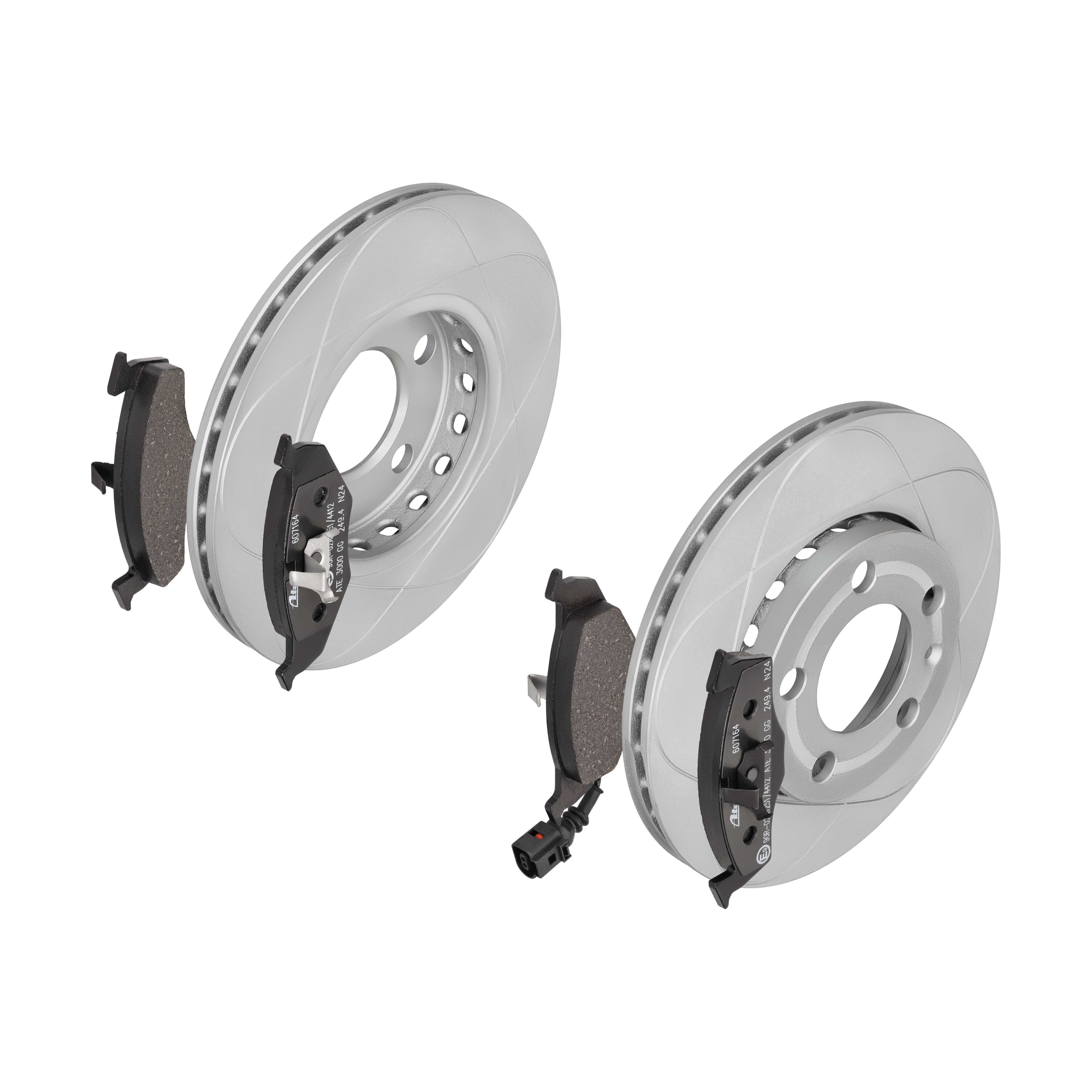 ATE Bremsensatz, Scheibenbremse ijzjsgi138 Vorderachse belüftet 239mm 18mm für VAG SKODA