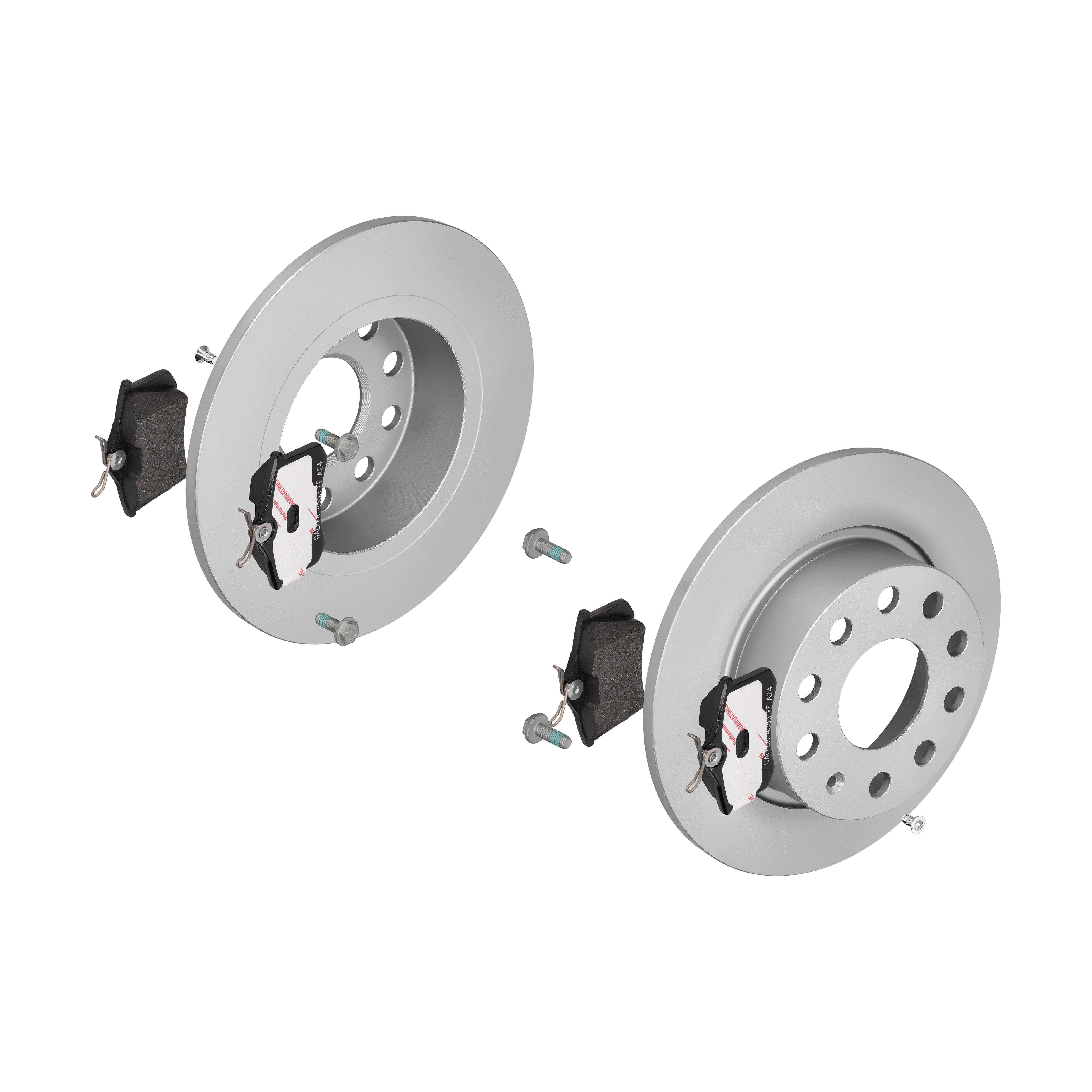 ATE Bremsensatz, Scheibenbremse ijg5y0u7x7 Hinterachse Voll 253mm 10mm für SEAT VAG SKODA