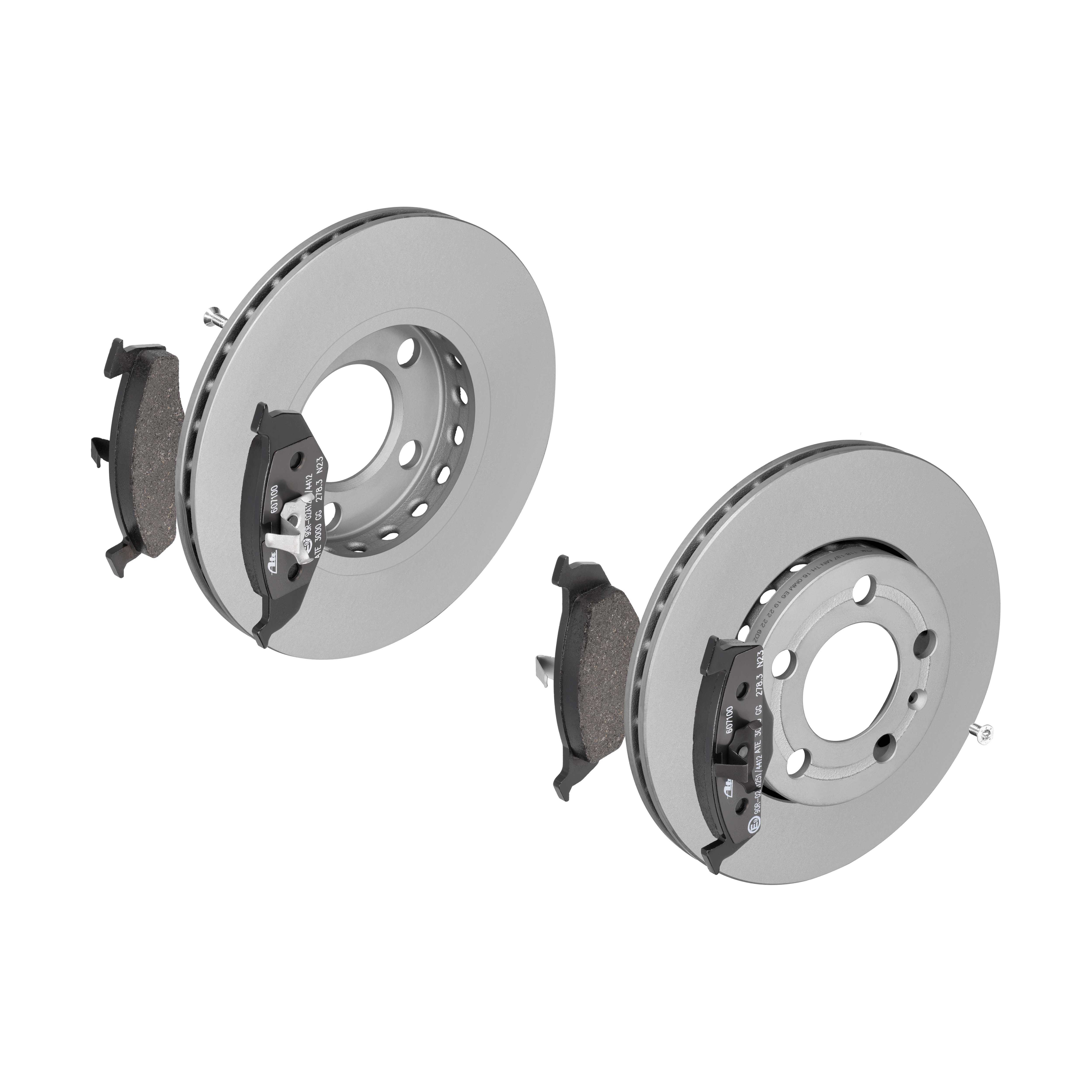 ATE Bremsensatz, Scheibenbremse ijf1415t70 Vorderachse belüftet 239mm 18mm für SKODA VAG