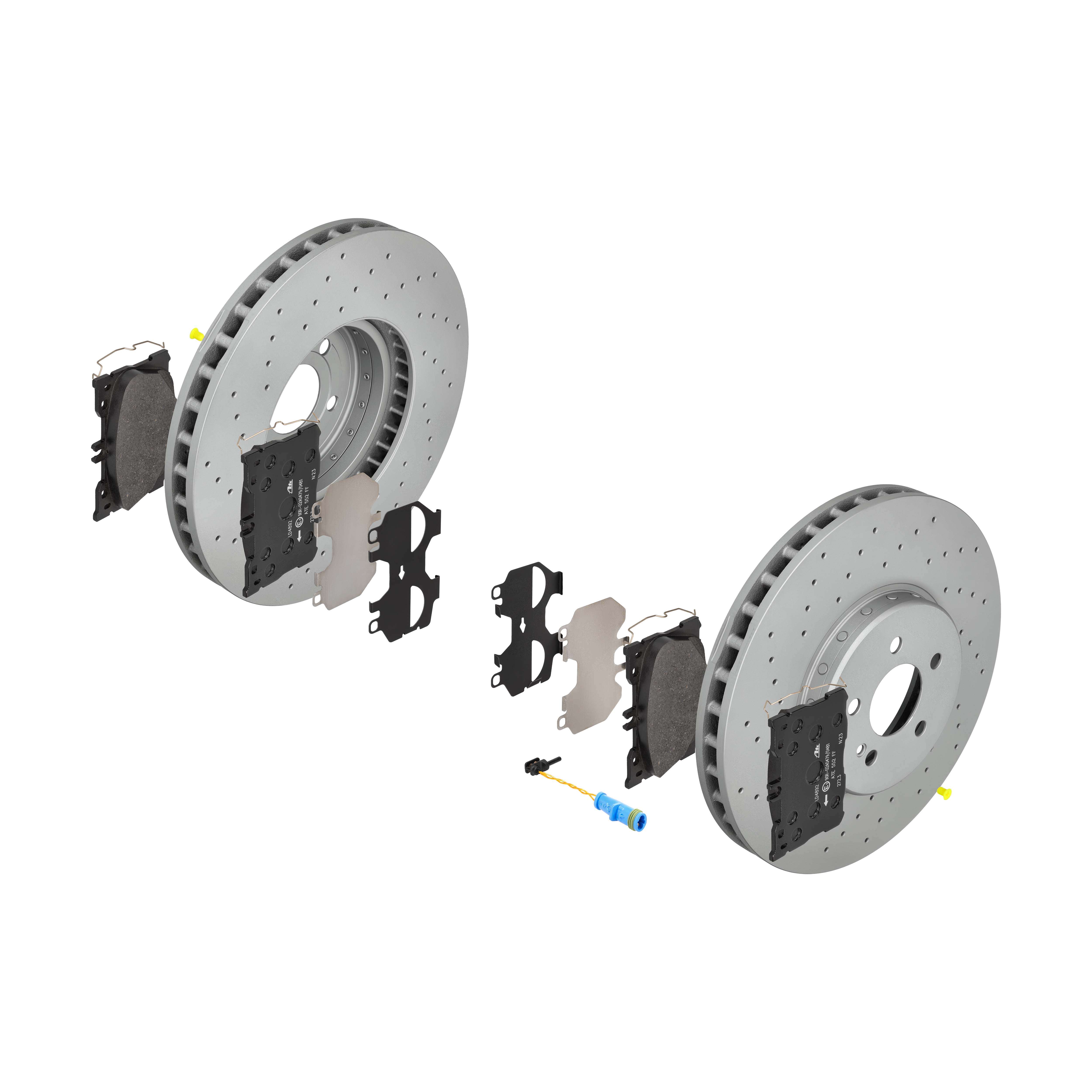 ATE Bremsensatz, Scheibenbremse sg00000chc Vorderachse Gelocht/innenbel. 360mm 36mm für MERCEDES-BENZ