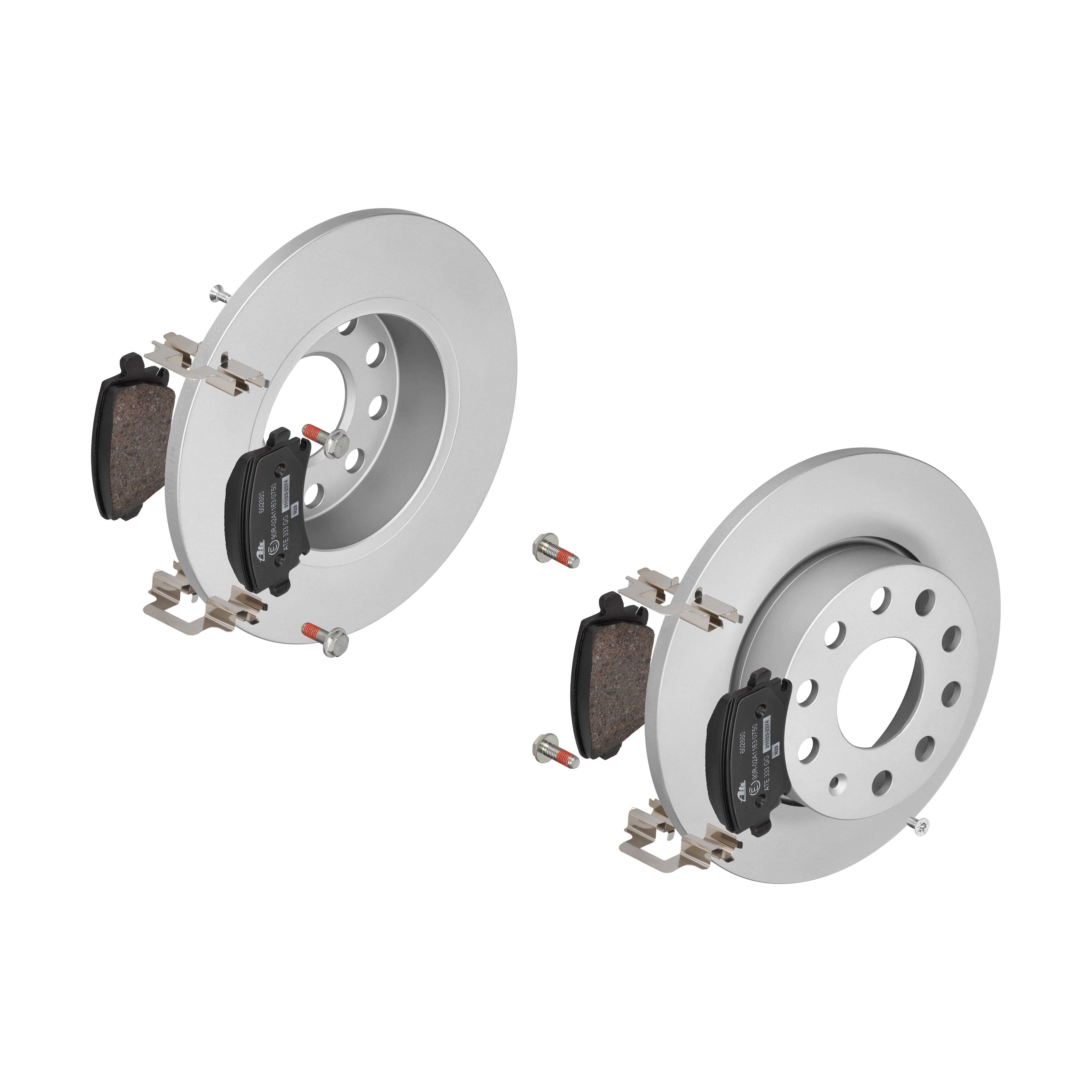 ATE Bremsensatz, Scheibenbremse ijf141el83 Hinterachse Voll 256mm 12mm für SEAT SKODA VAG