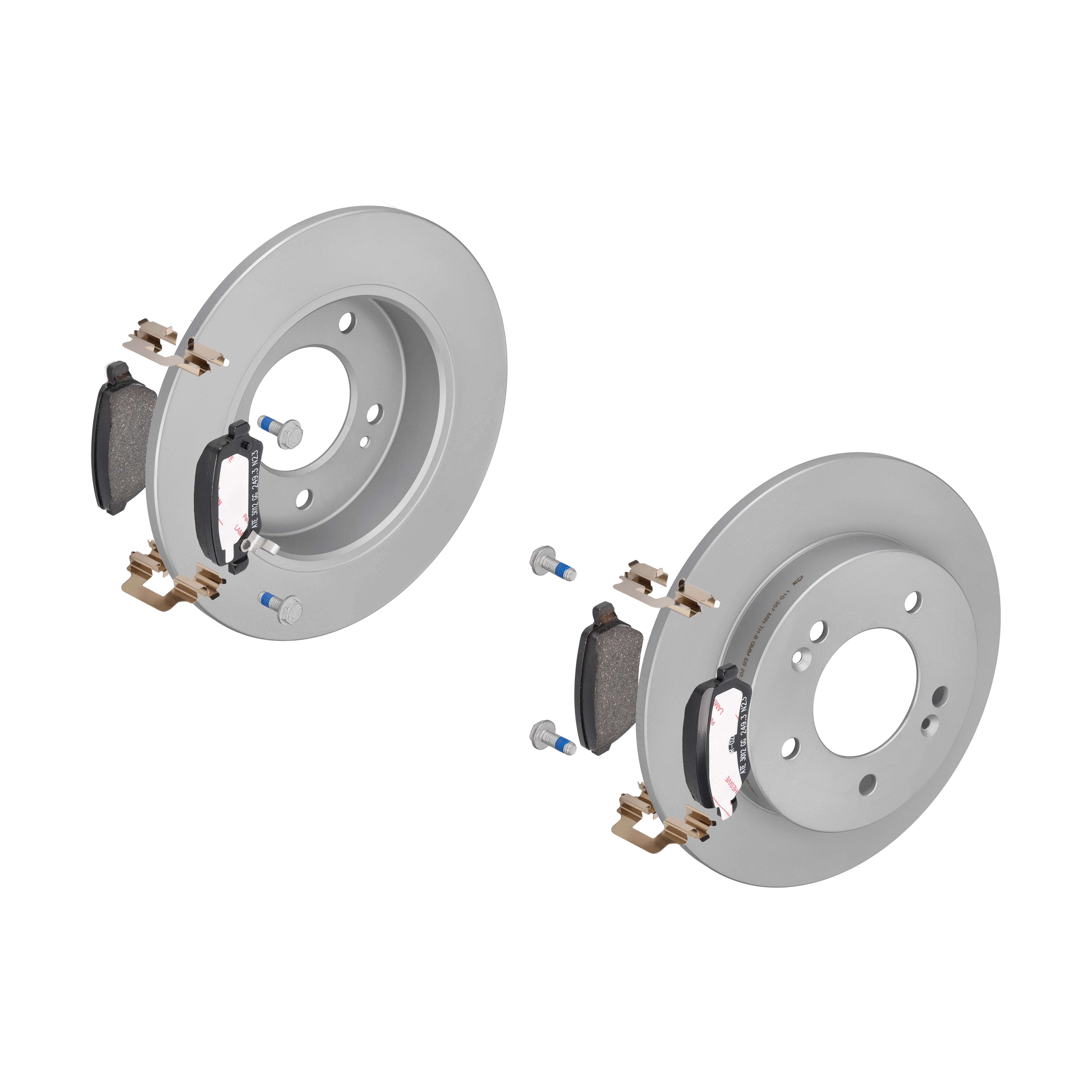 ATE Bremsensatz, Scheibenbremse ik3ebyn7k1 Hinterachse Voll 258mm 10mm für VAUXHALL OPEL CHEVROLET HYUNDAI KIA