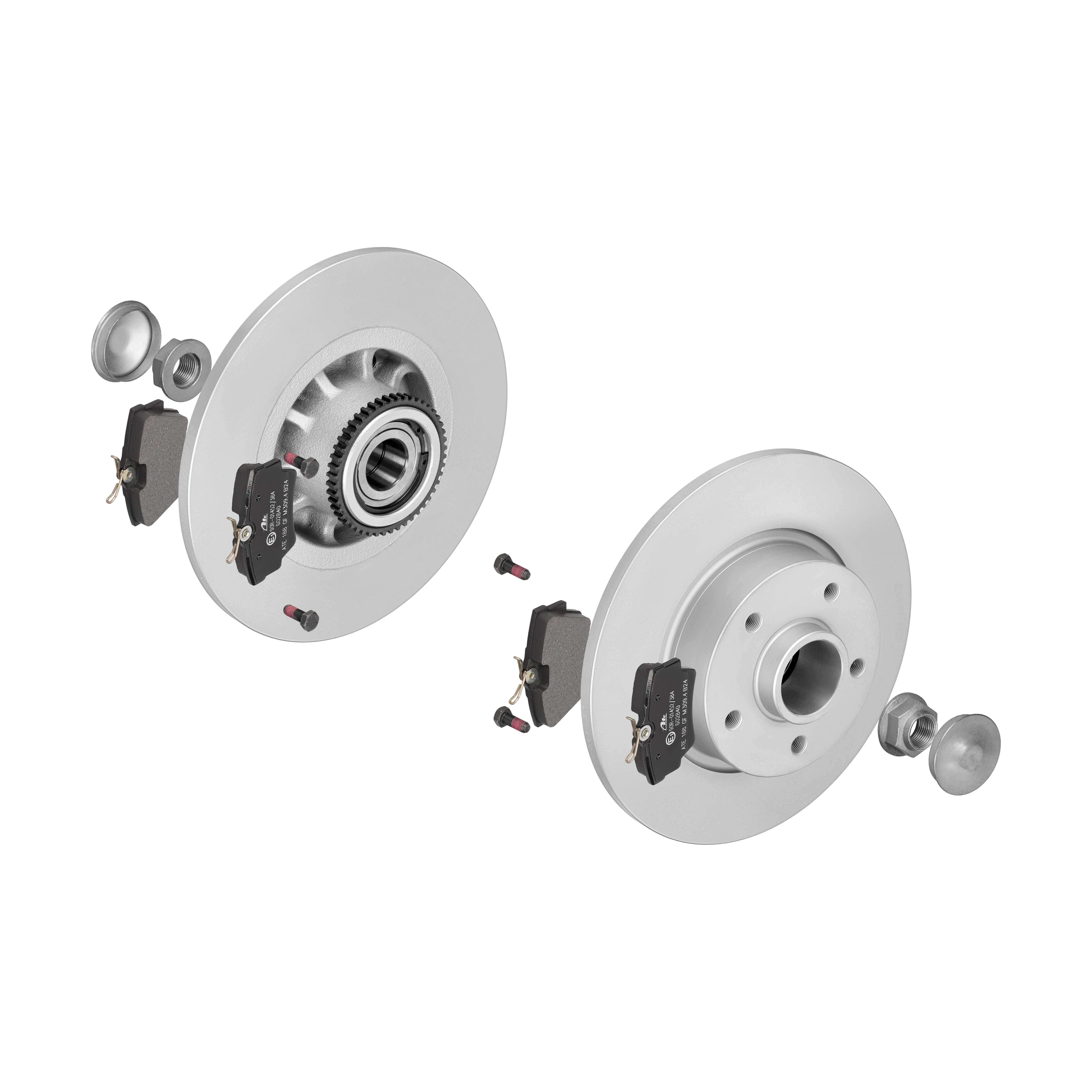 ATE Bremsensatz, Scheibenbremse ijzjsg6ak7 Hinterachse Voll 280mm 12mm für VAUXHALL OPEL RENAULT NISSAN FIAT
