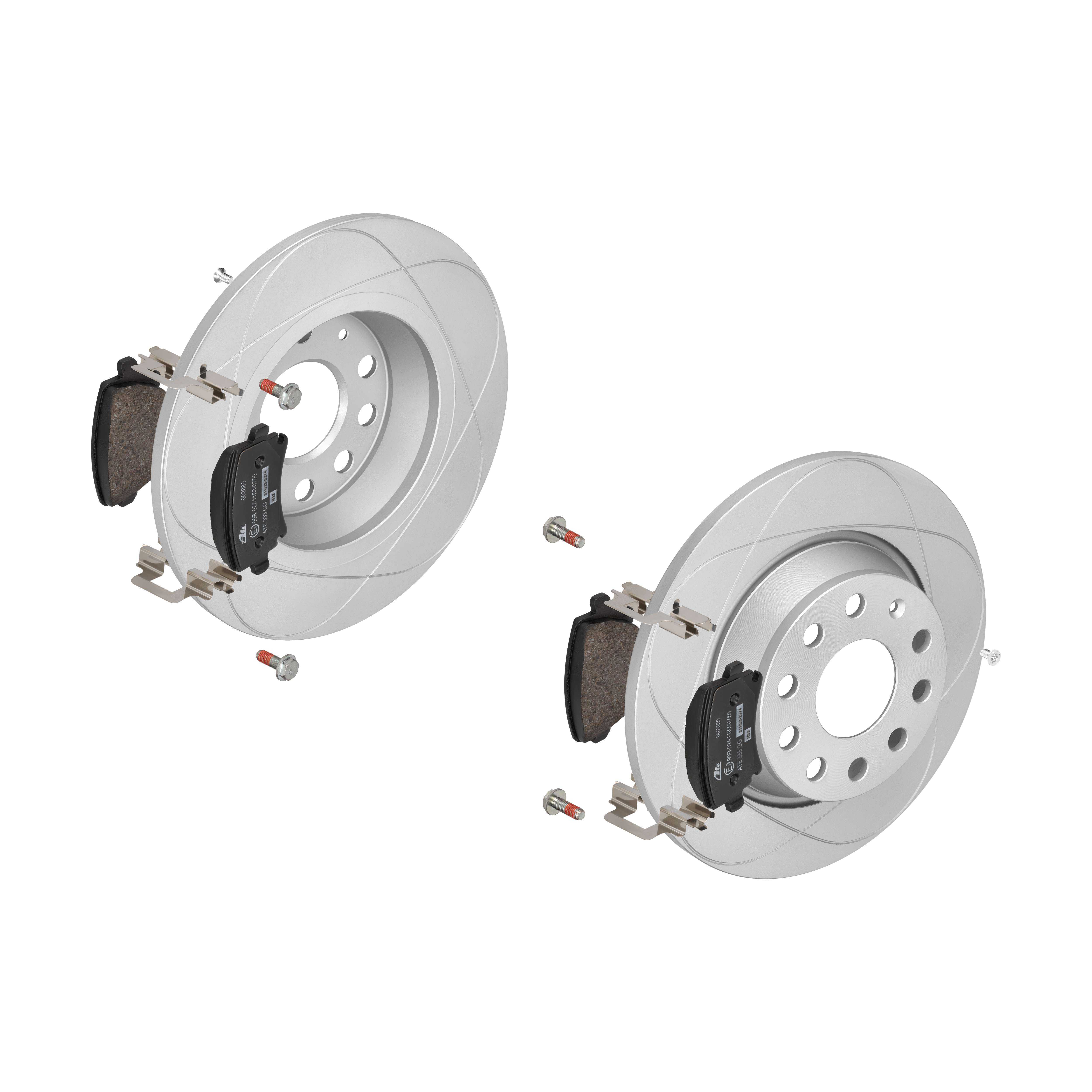 ATE Bremsensatz, Scheibenbremse sg00000cic Hinterachse Voll 282mm 12mm für SEAT VAG SKODA