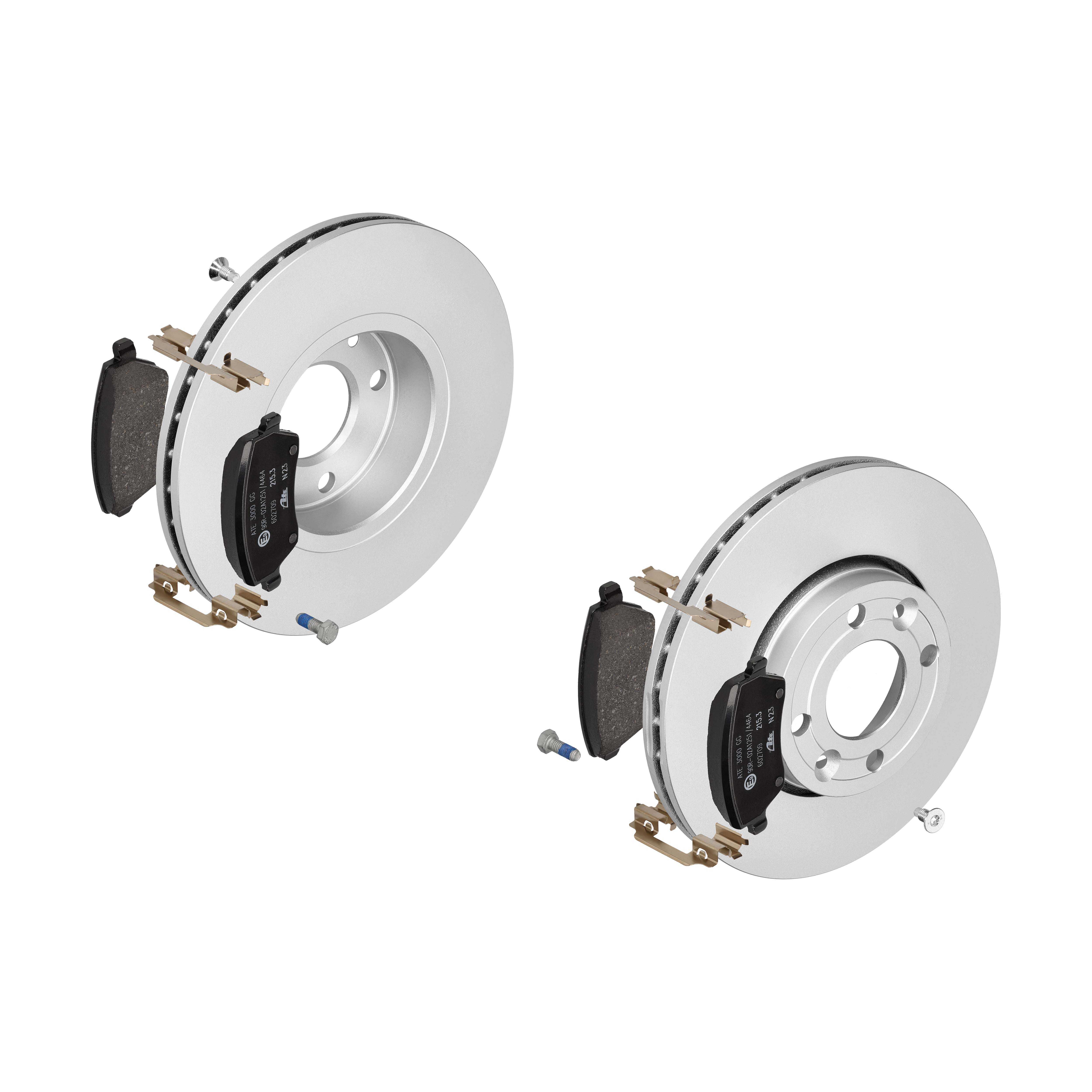 ATE Bremsensatz, Scheibenbremse ijf14198l3 Vorderachse belüftet 260mm 22mm für MERCEDES-BENZ DACIA RENAULT NISSAN