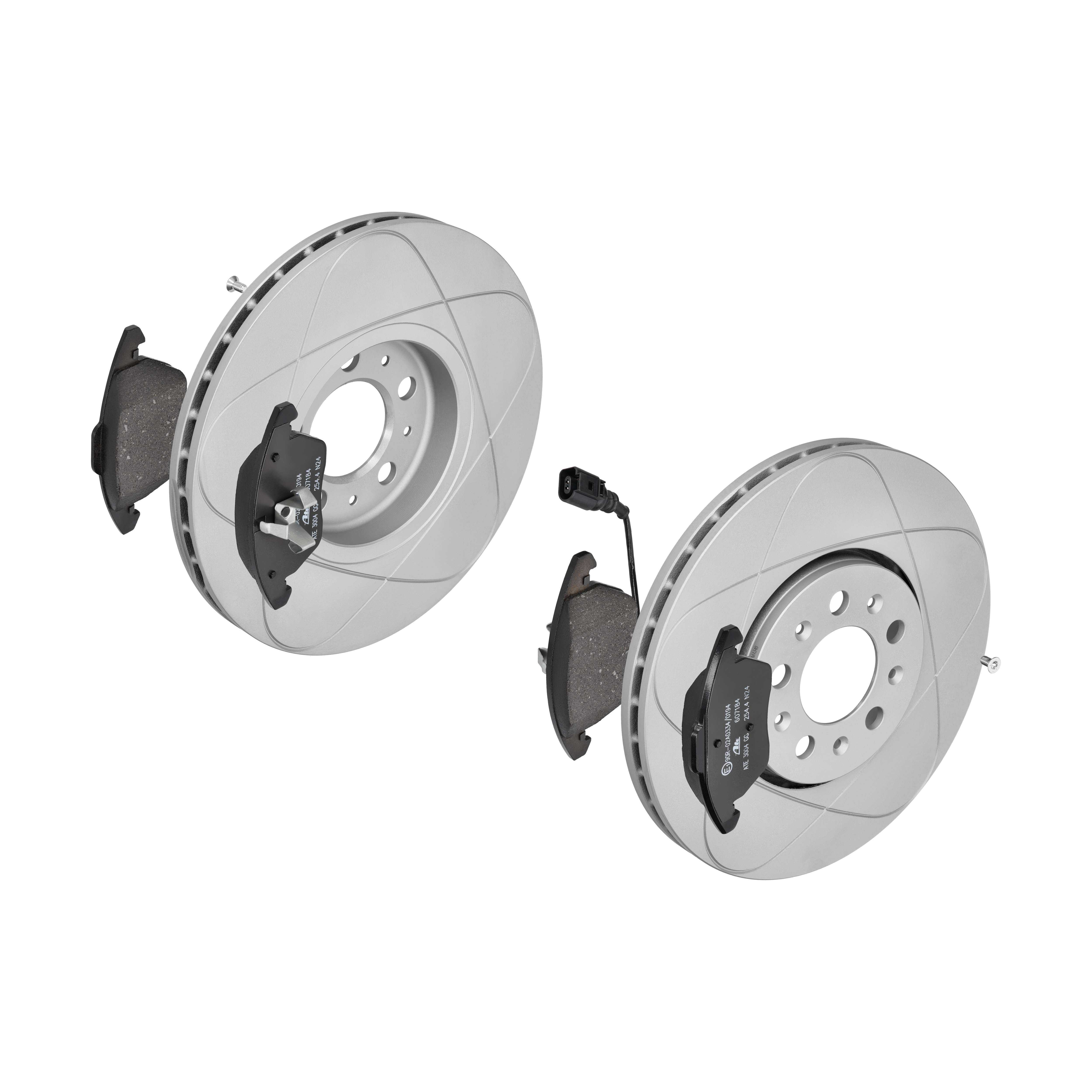 ATE Bremsensatz, Scheibenbremse ijzjsgic90 Vorderachse belüftet 288mm 25mm für VAG SEAT SKODA