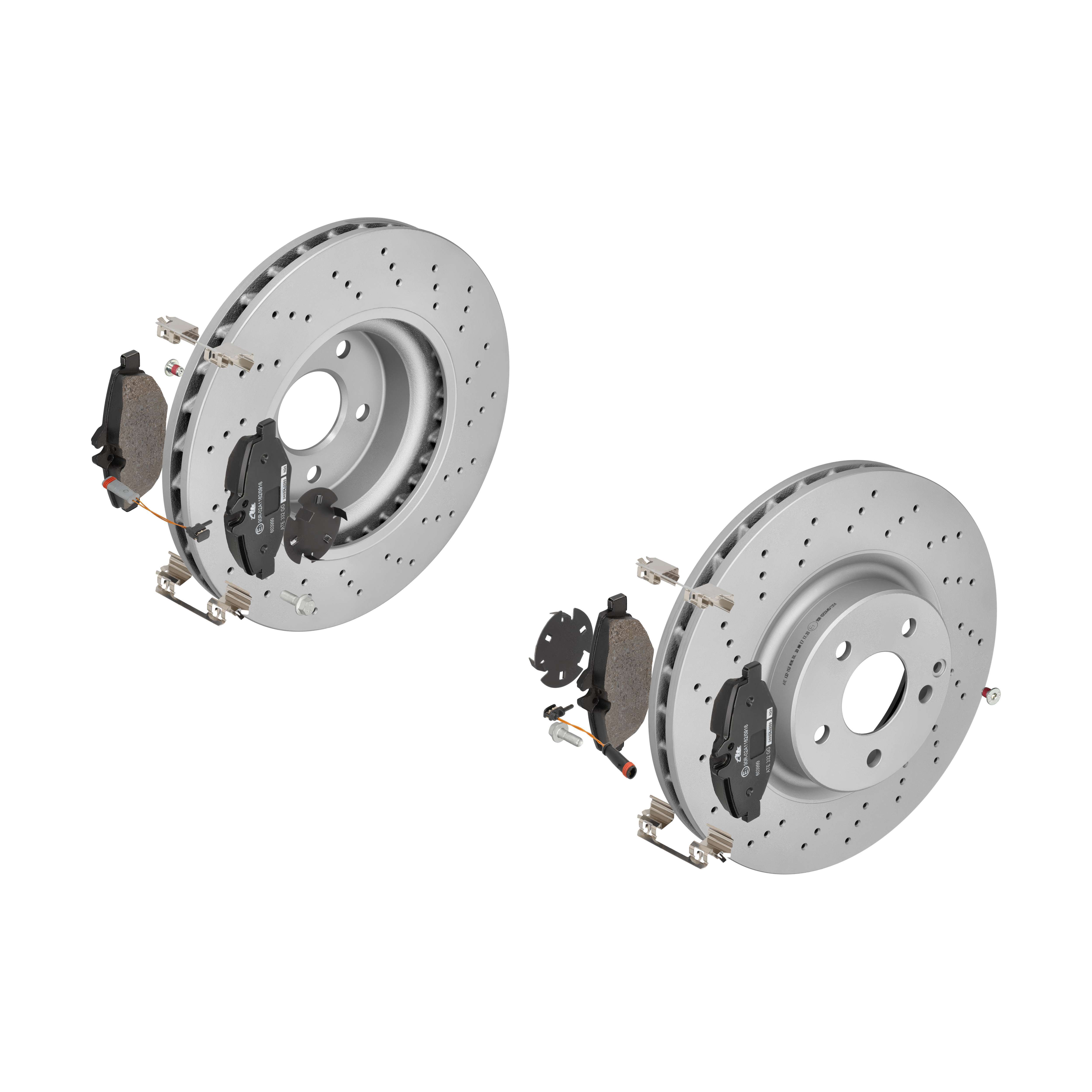 ATE Bremsensatz, Scheibenbremse ijzjsggt67 Vorderachse Gelocht/innenbel. 330mm 32mm für MERCEDES-BENZ