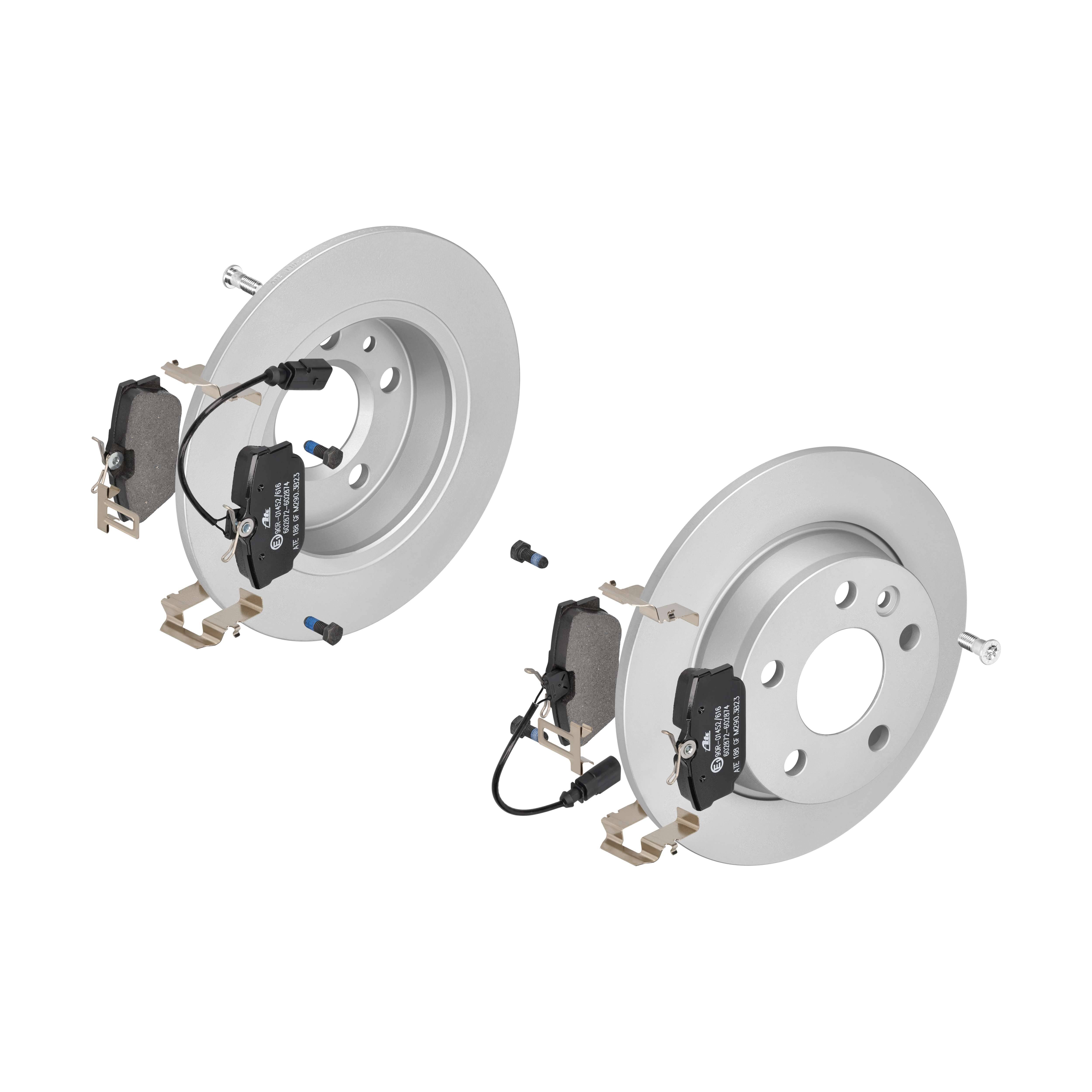 ATE Bremsensatz, Scheibenbremse ijf141g690 Hinterachse Voll 268mm 10mm für FORD VAG SEAT